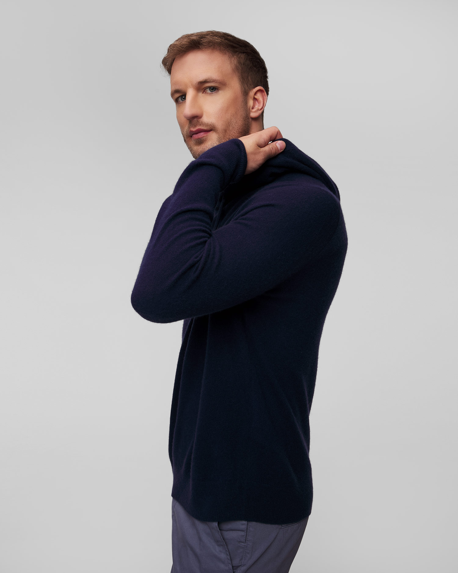 Pull en cachemire bleu marine pour hommes Ralph Lauren RLX Golf