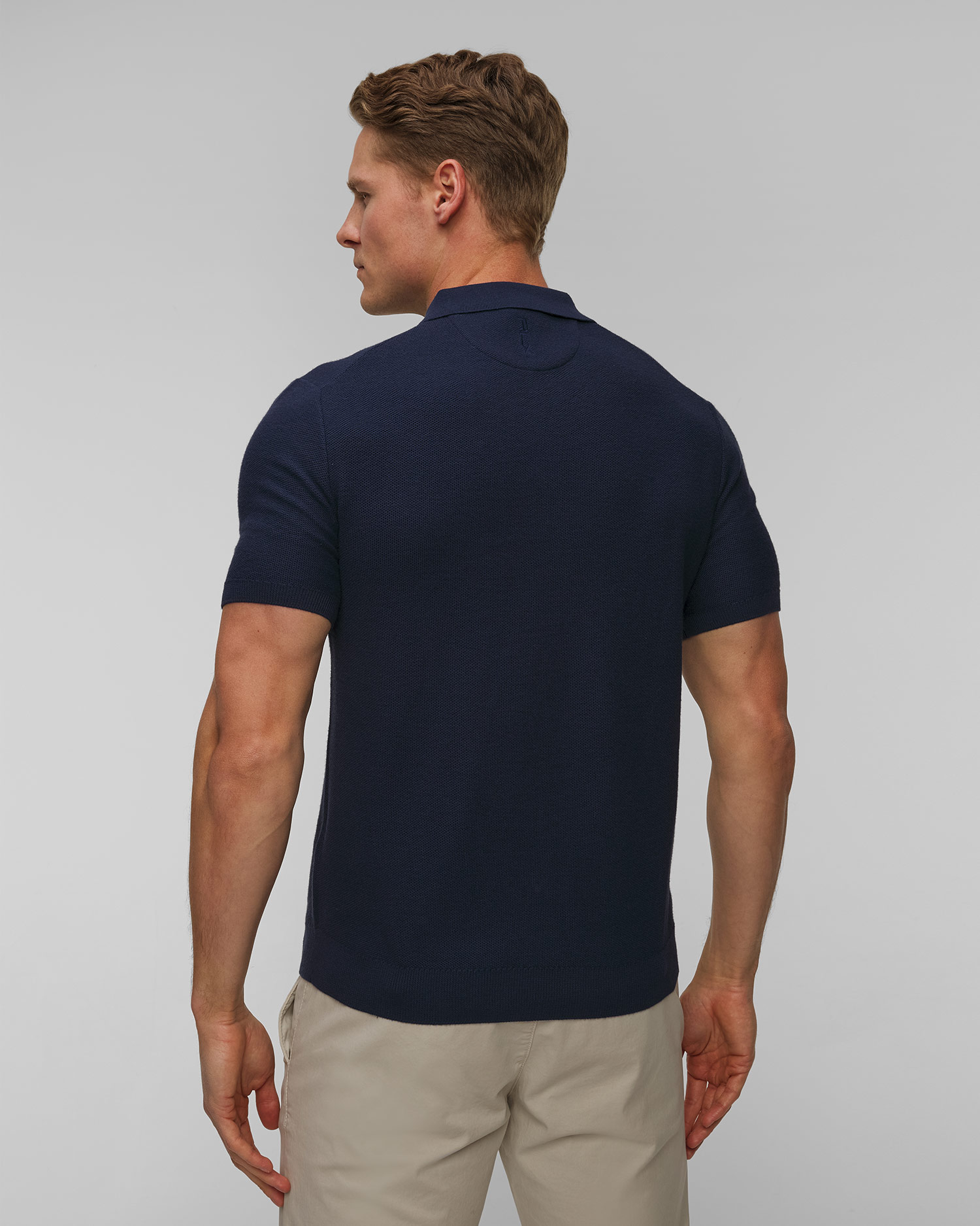 Granatowy sweter polo męski Ralph Lauren RLX Golf