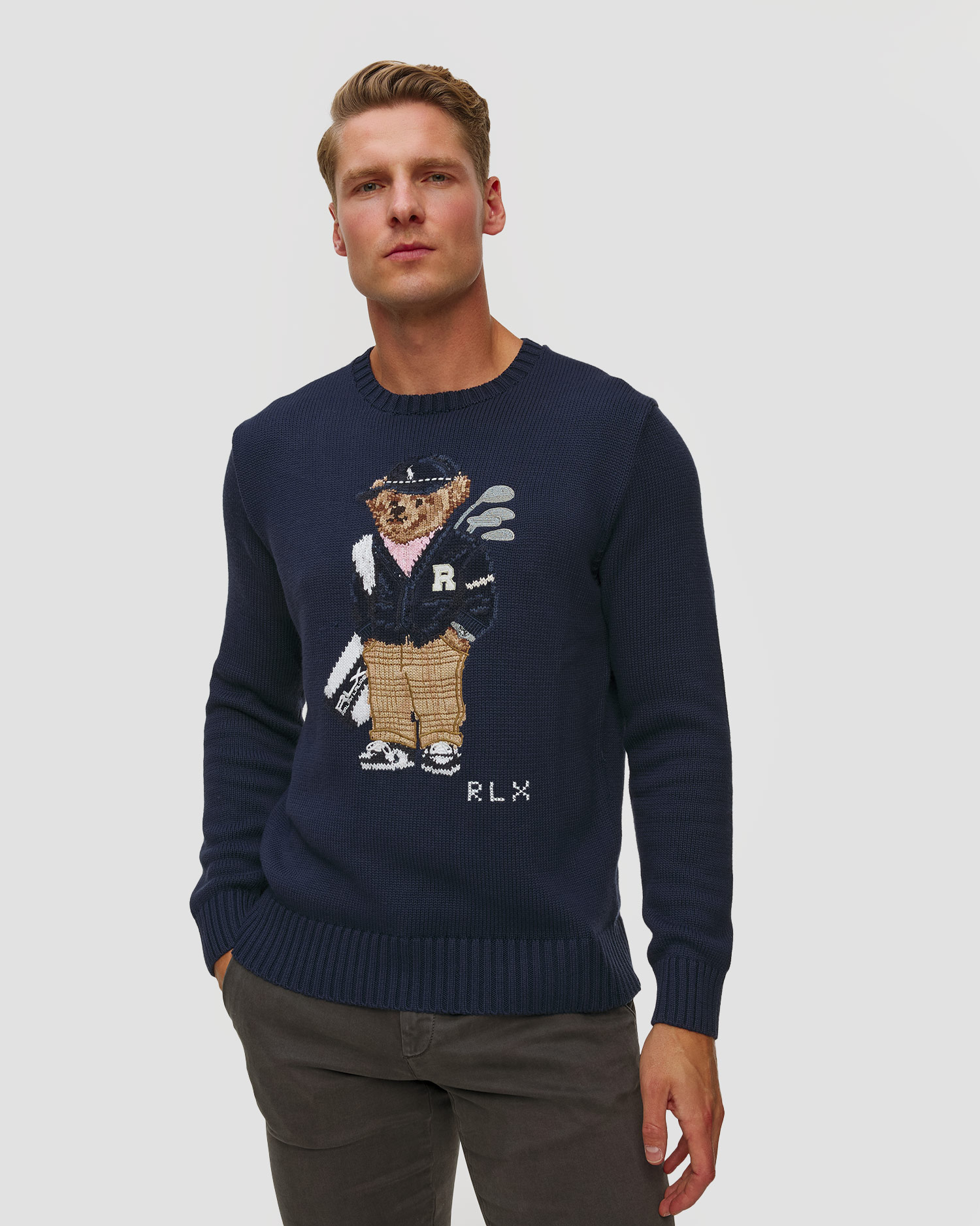 Granatowy sweter męski RLX Ralph Lauren