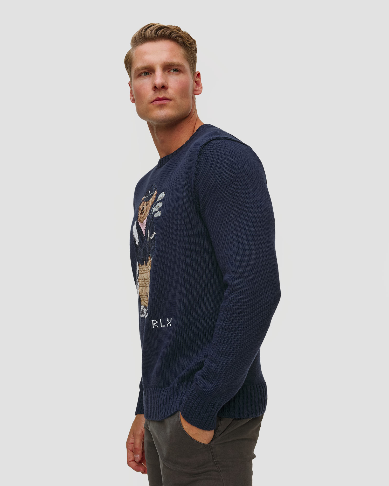 Granatowy sweter męski RLX Ralph Lauren