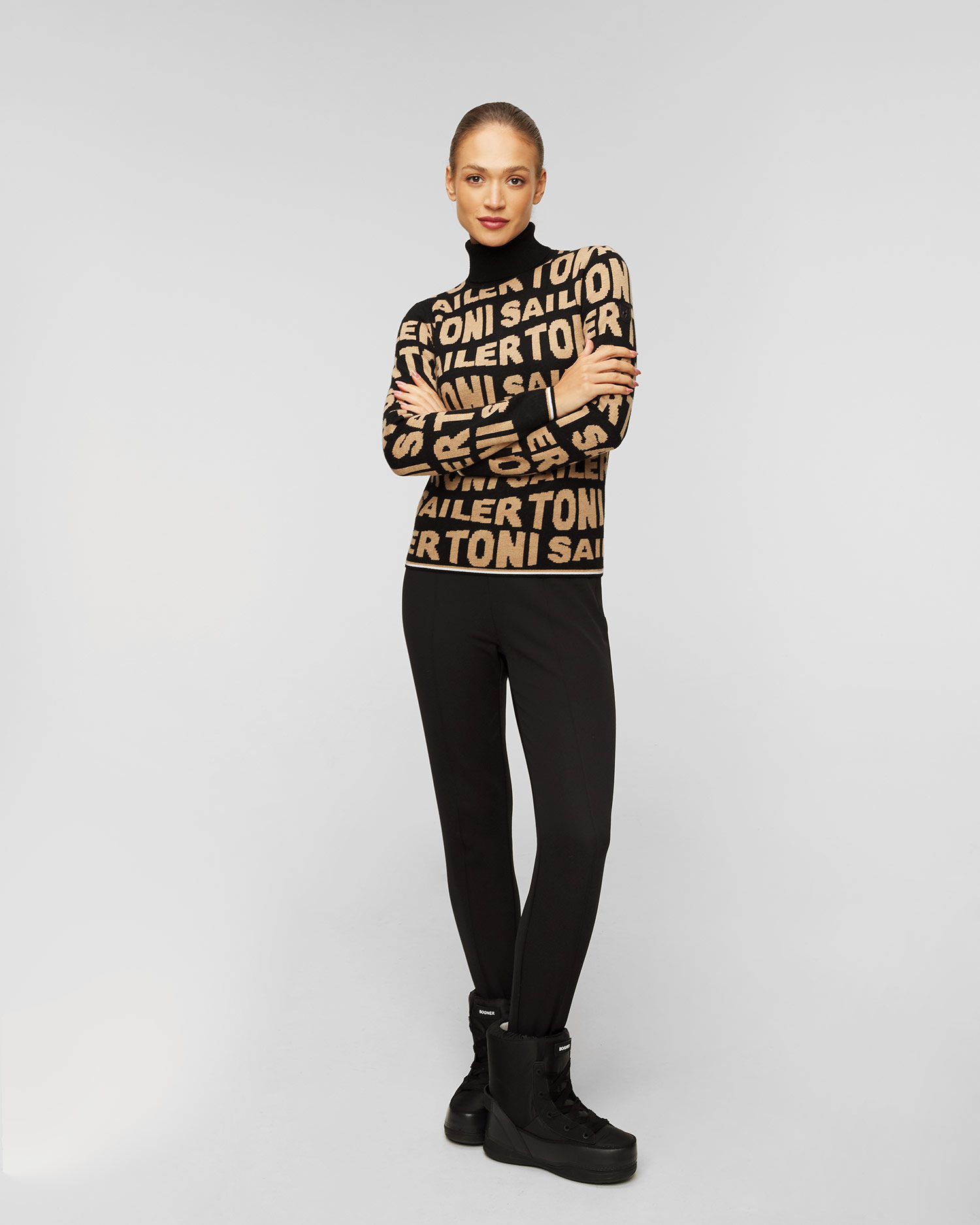 Women's black wool jumper Toni Sailer Suse