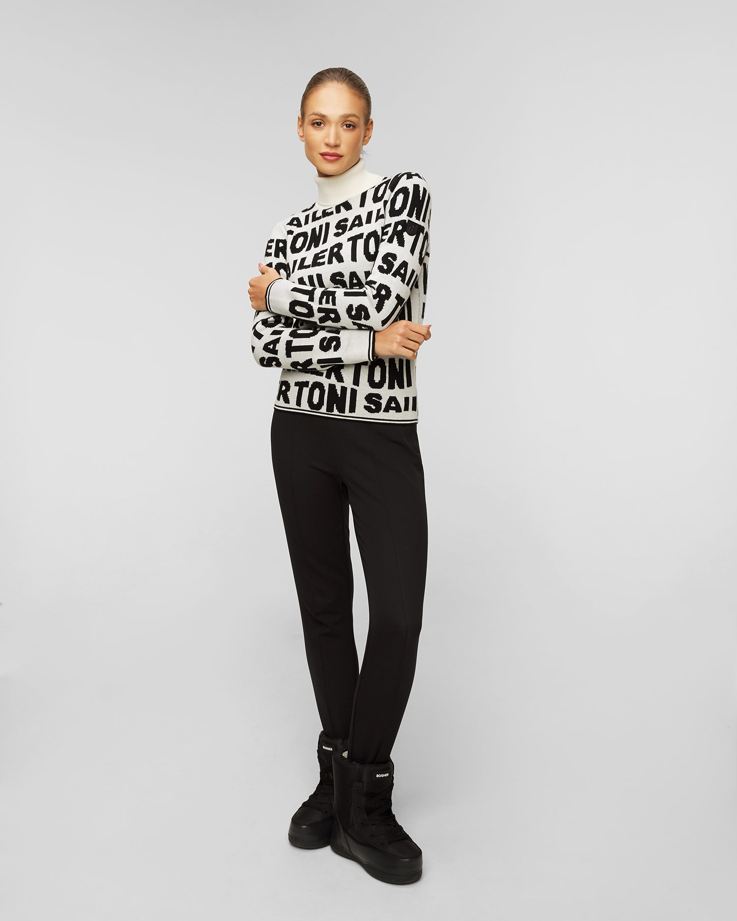 White ladies' wool jumper Toni Sailer Suse
