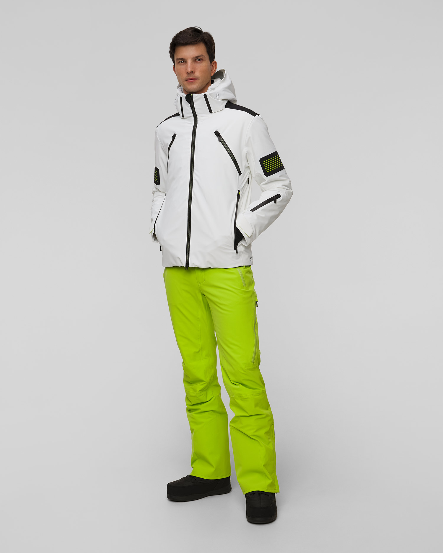 Men's white ski jacket Toni Sailer Allan, Color/Pattern: Biały