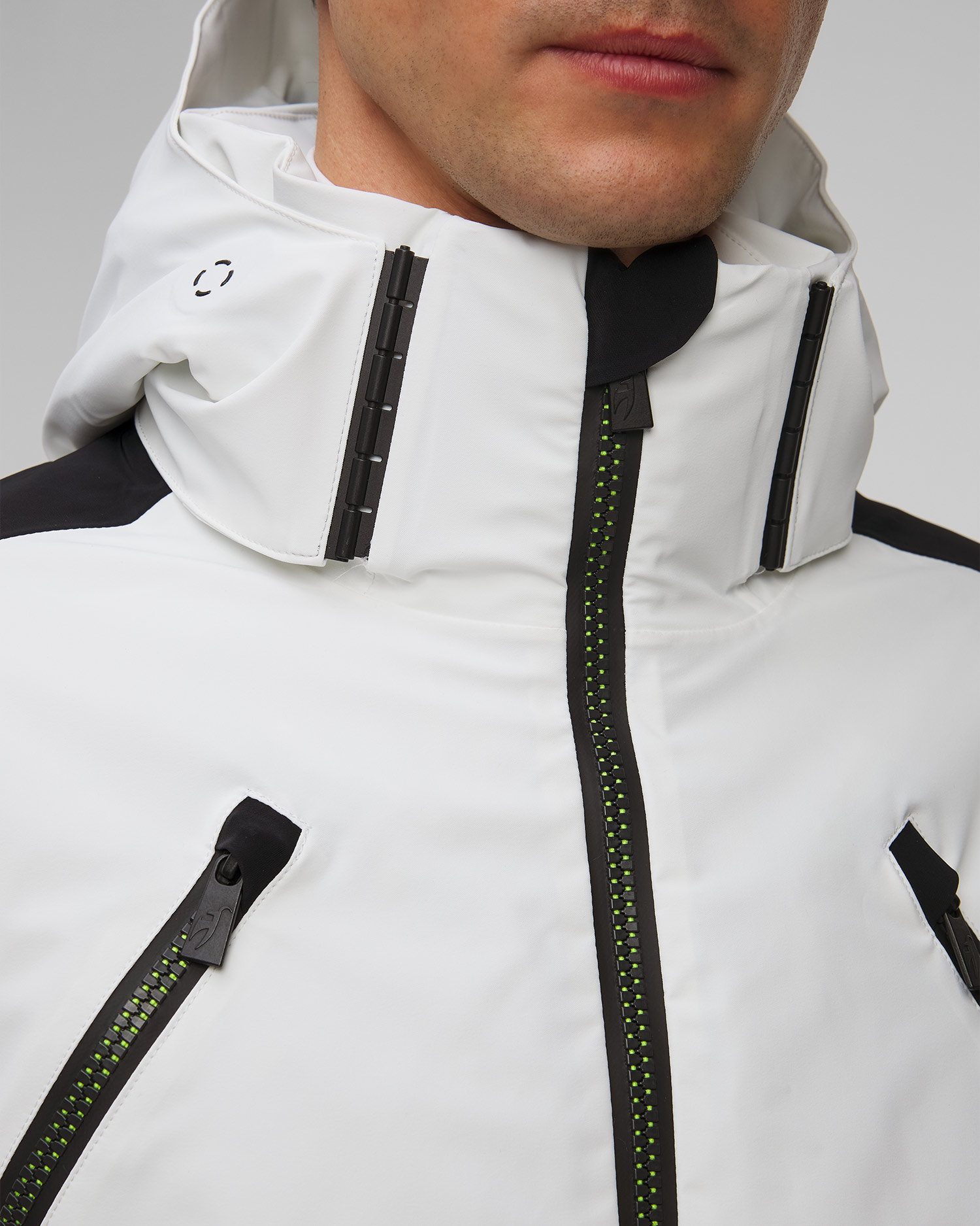 Men's white ski jacket Toni Sailer Allan