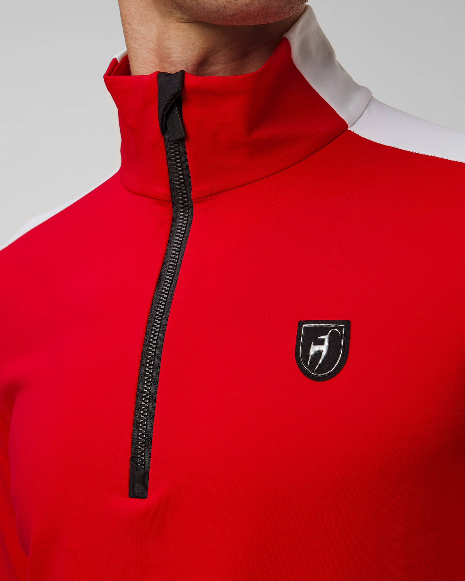 Czerwony golf narciarski męski Toni Sailer Jim