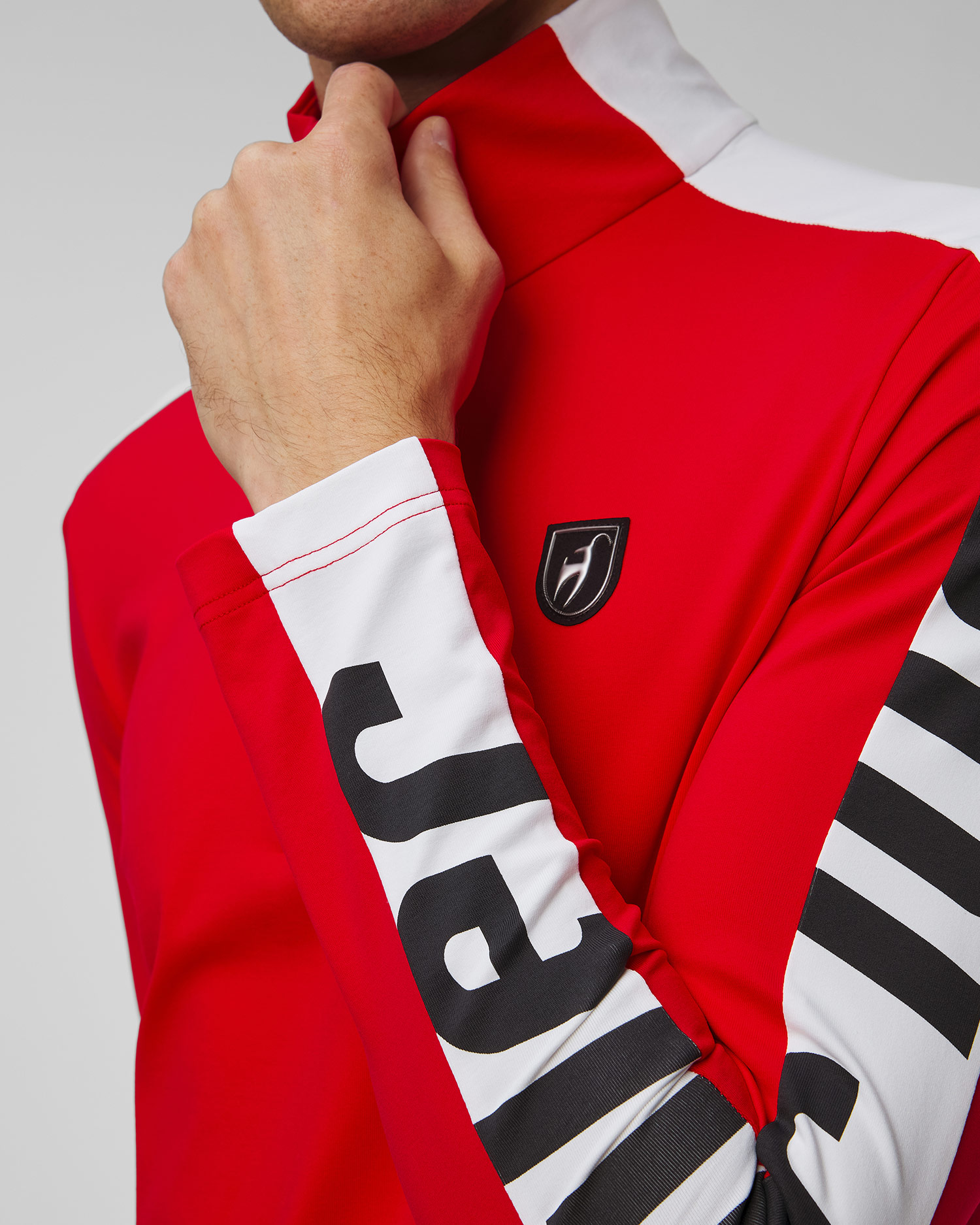 Czerwony golf narciarski męski Toni Sailer Jim