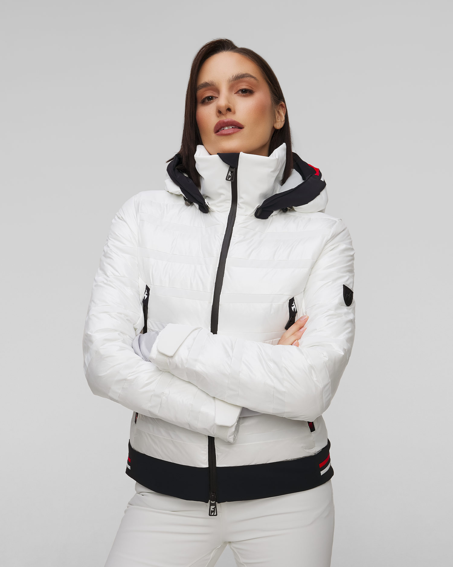 Women's white ski jacket Toni Sailer Rubie