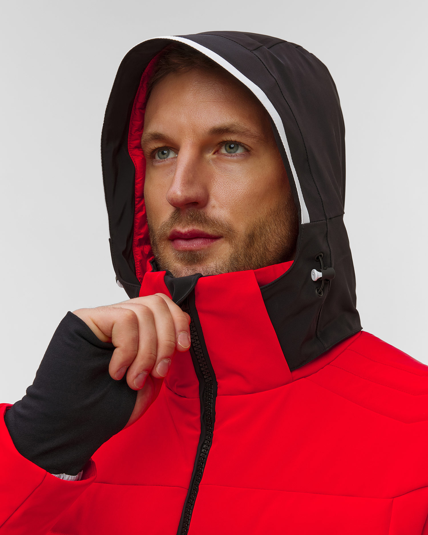 Veste de ski rouge pour hommes Toni Sailer Matti