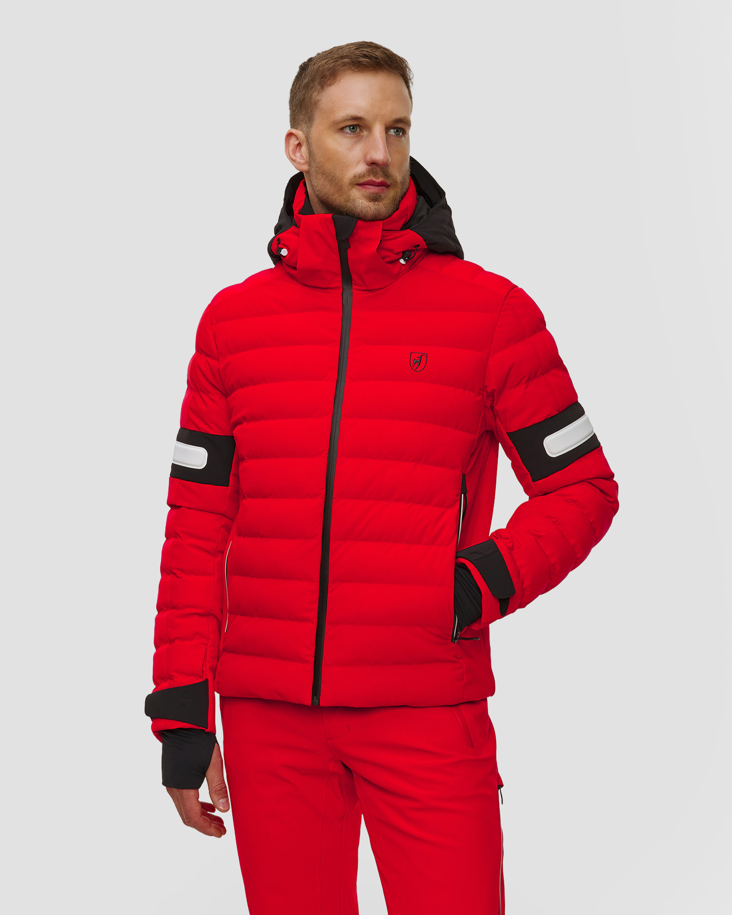 Veste de ski rouge pour hommes Toni Sailer Gideon