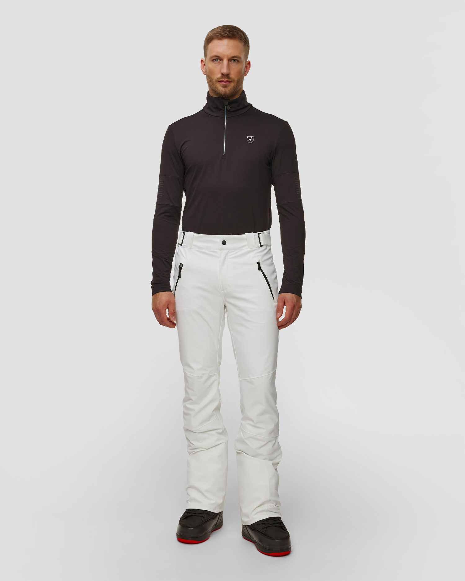 Pantaloni albi de schi pentru bărbați Toni Sailer William