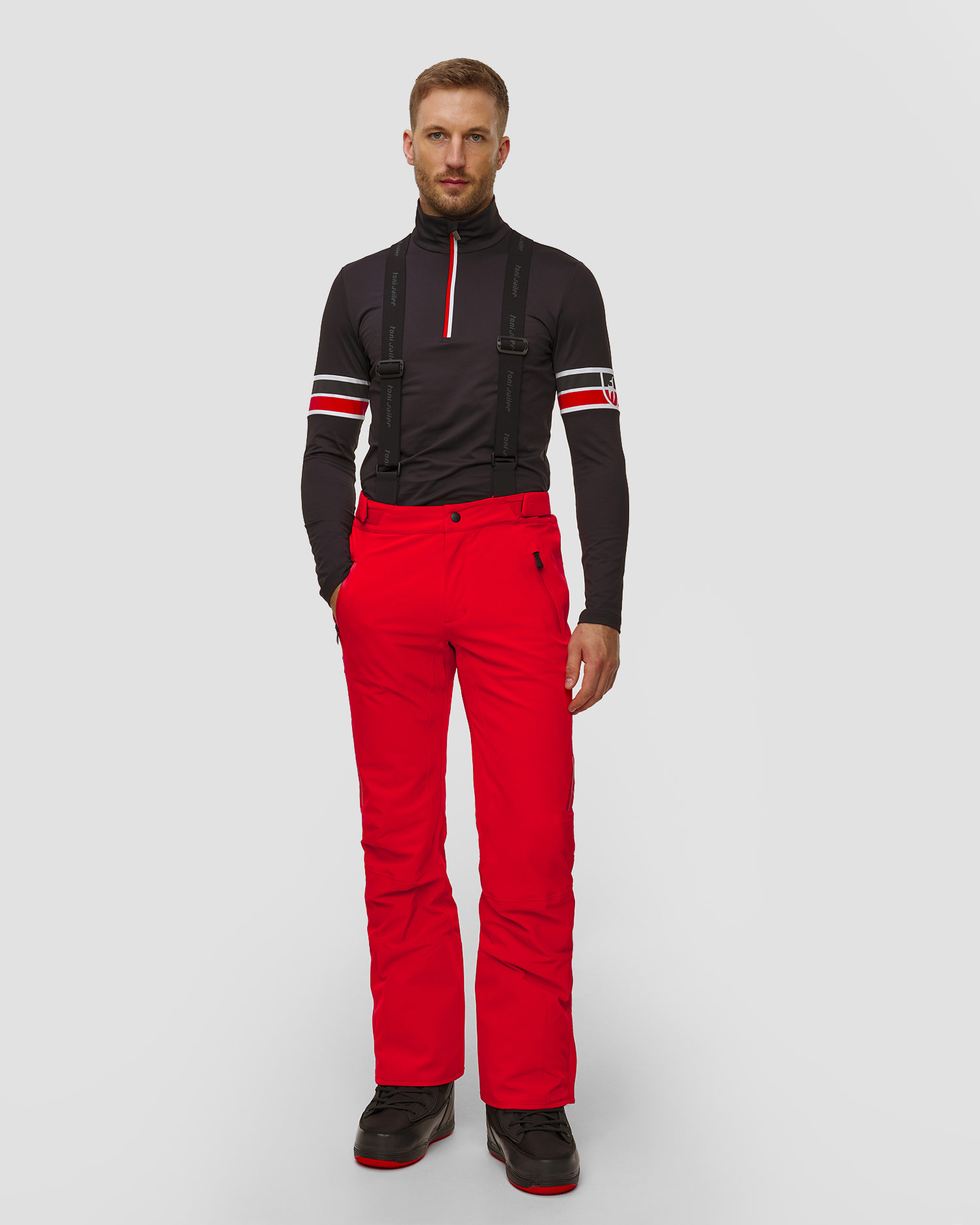 Pantalon de ski rouge pour hommes Toni Sailer Nicky