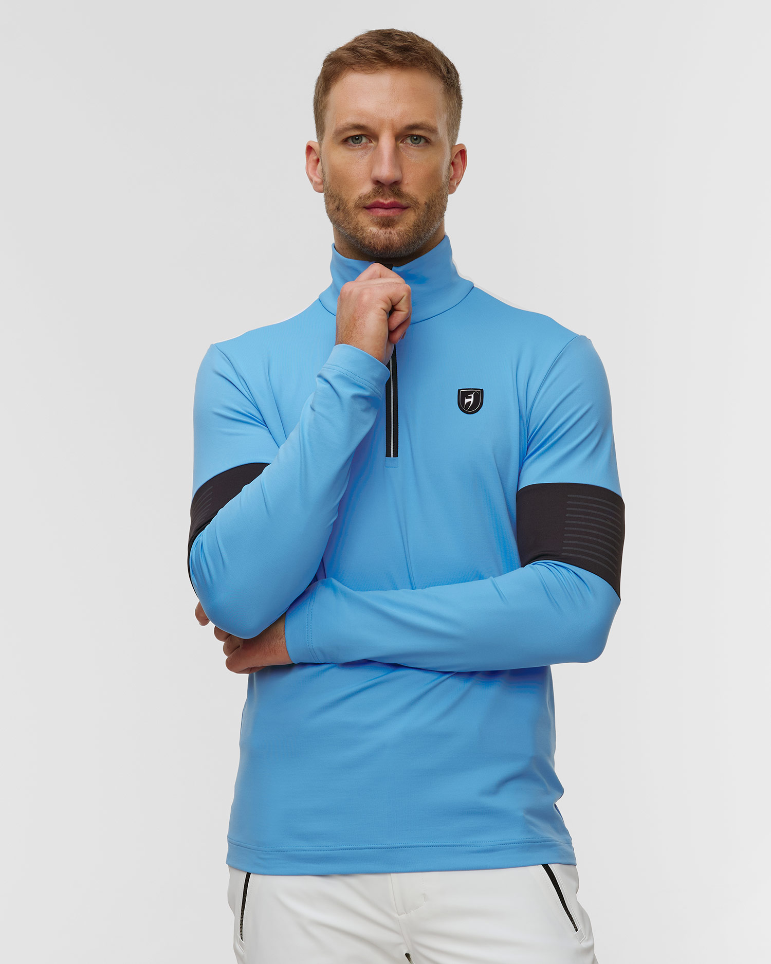 Col roulé de ski bleu pour hommes Toni Sailer Victor