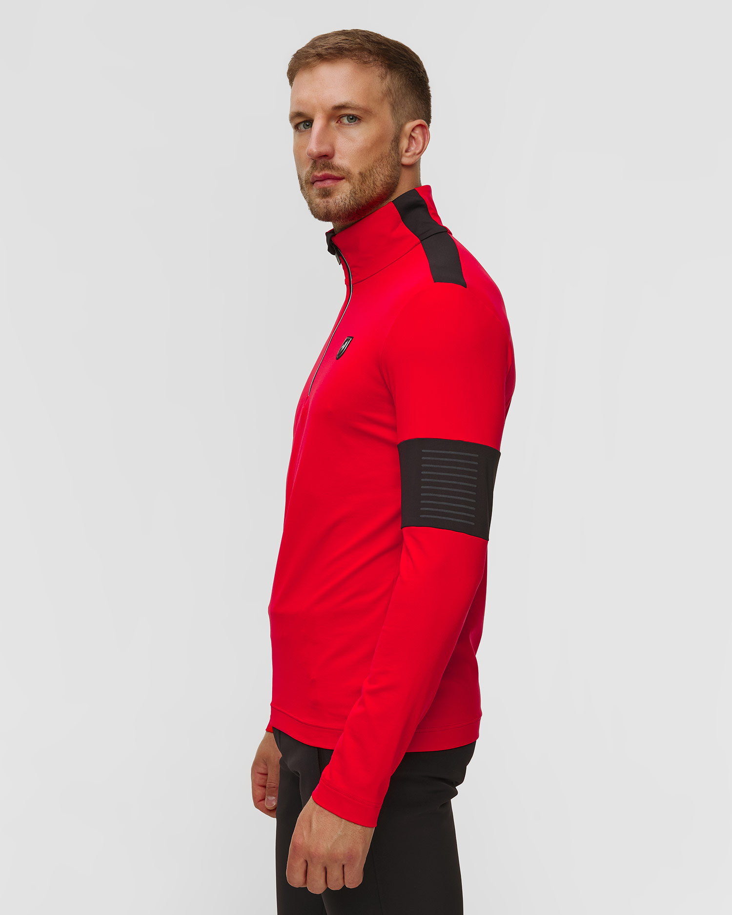 Col roulé de ski rouge pour hommes Toni Sailer Victor