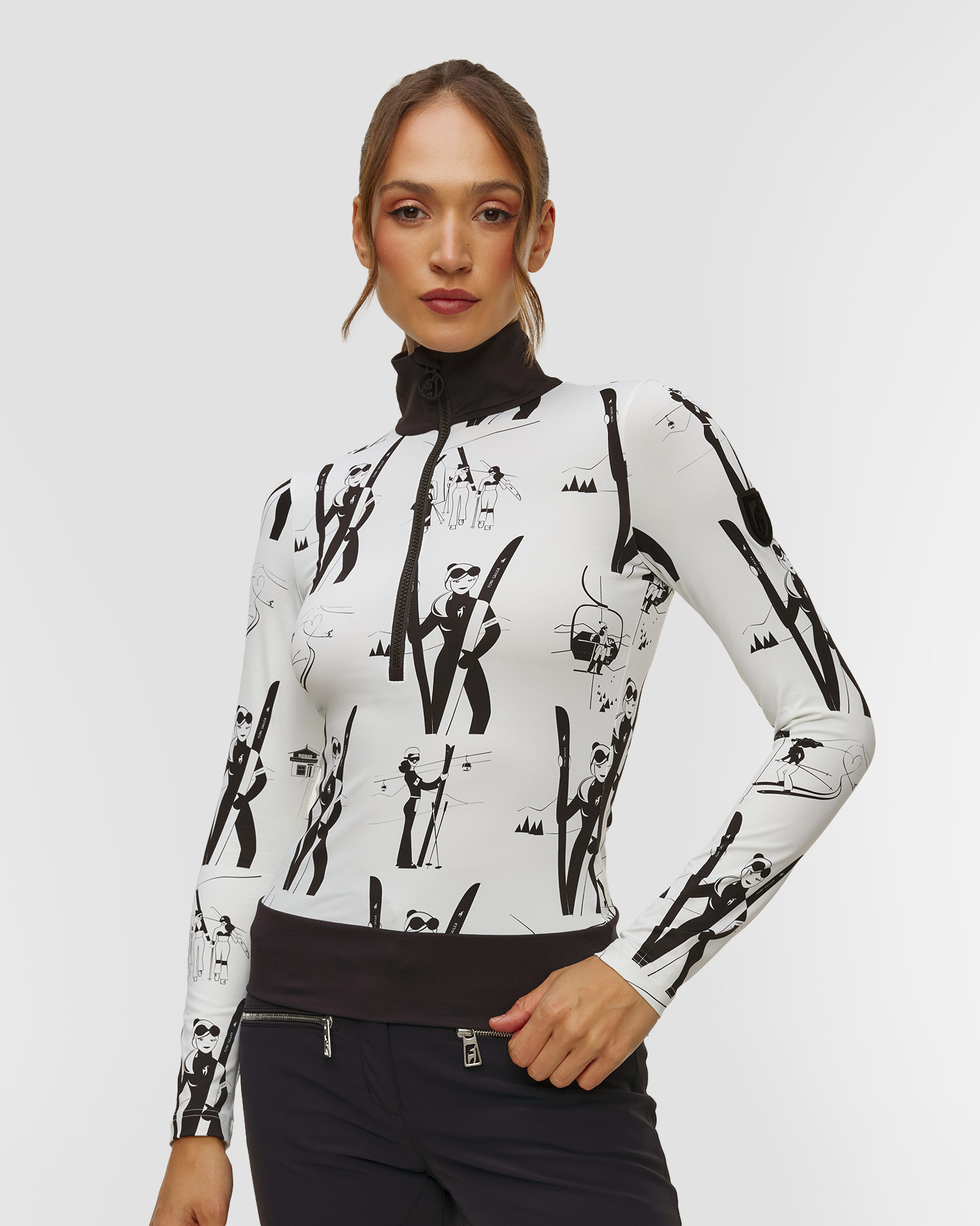 Women's ski turtleneck Toni Sailer Wieka Print