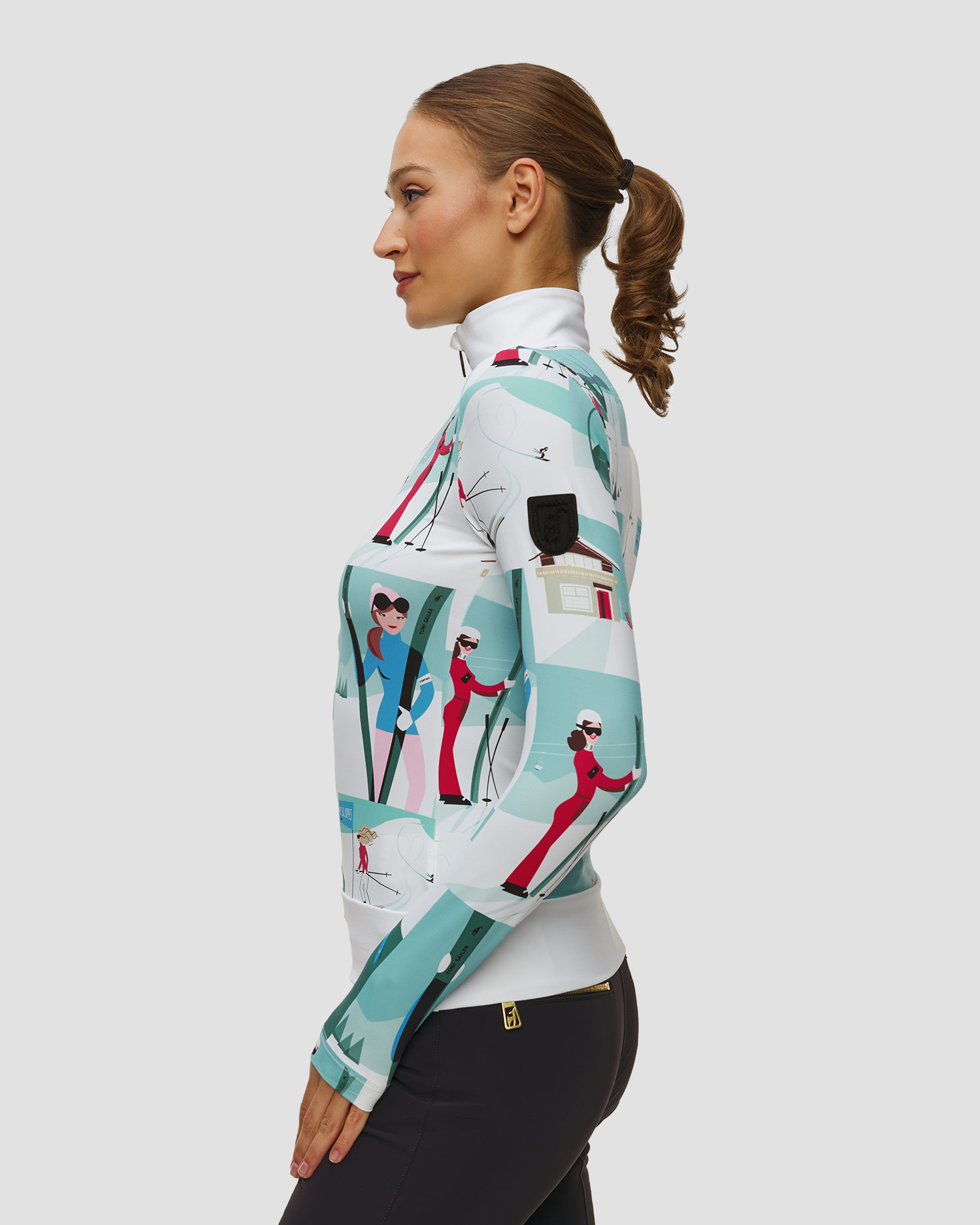 Women's ski turtleneck Toni Sailer Wieka Print
