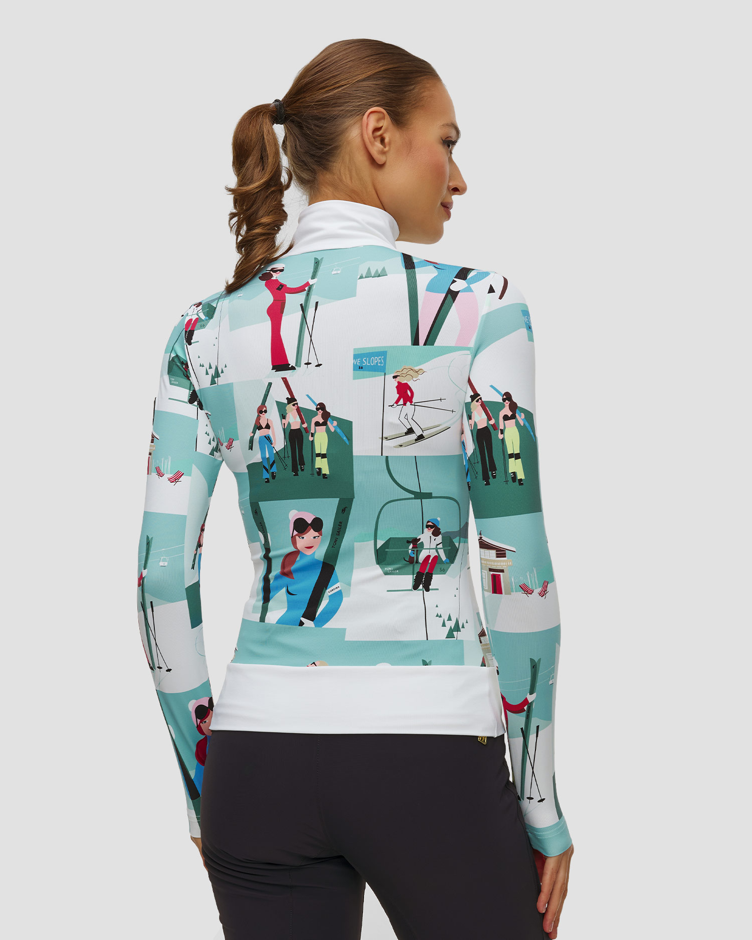 Women's ski turtleneck Toni Sailer Wieka Print