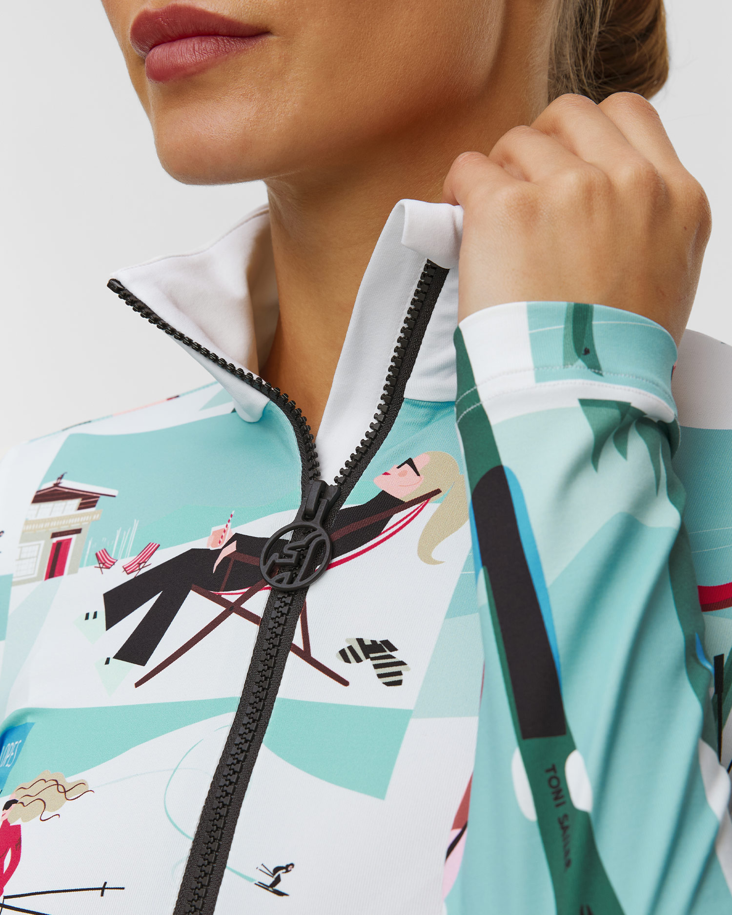 Women's ski turtleneck Toni Sailer Wieka Print