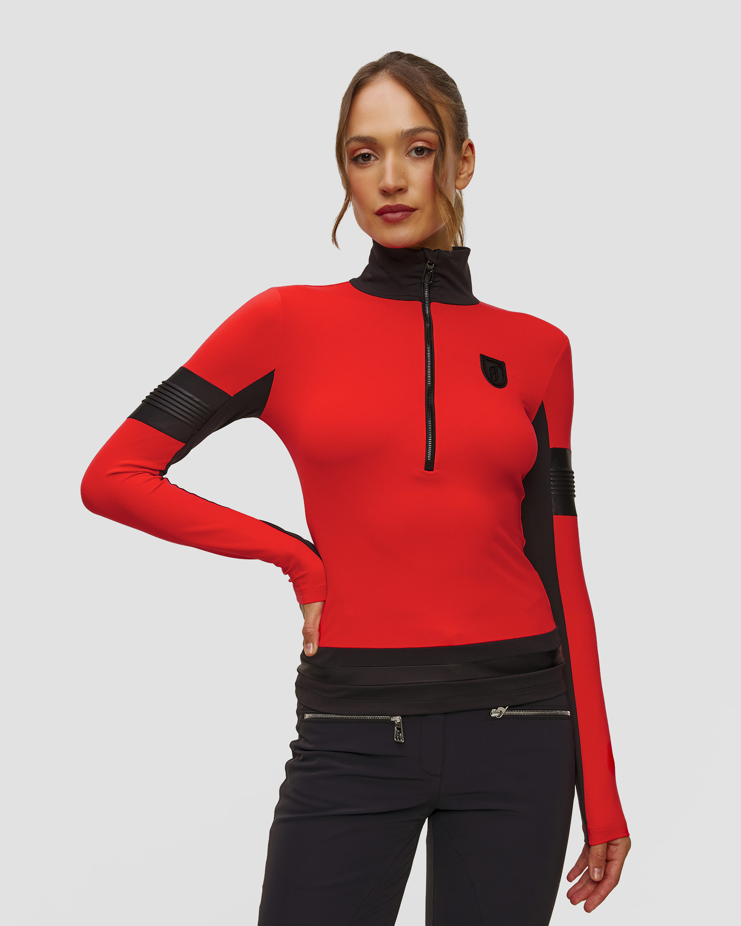 Women's red ski turtleneck Toni Sailer Kiki