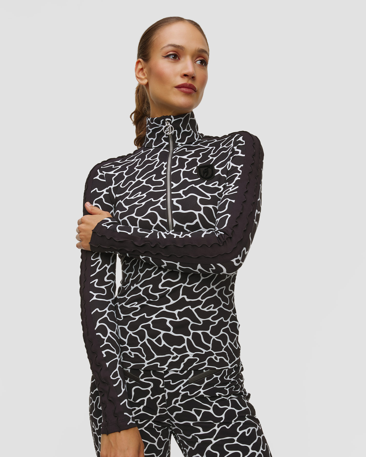 Women's ski turtleneck Toni Sailer Vreni Print