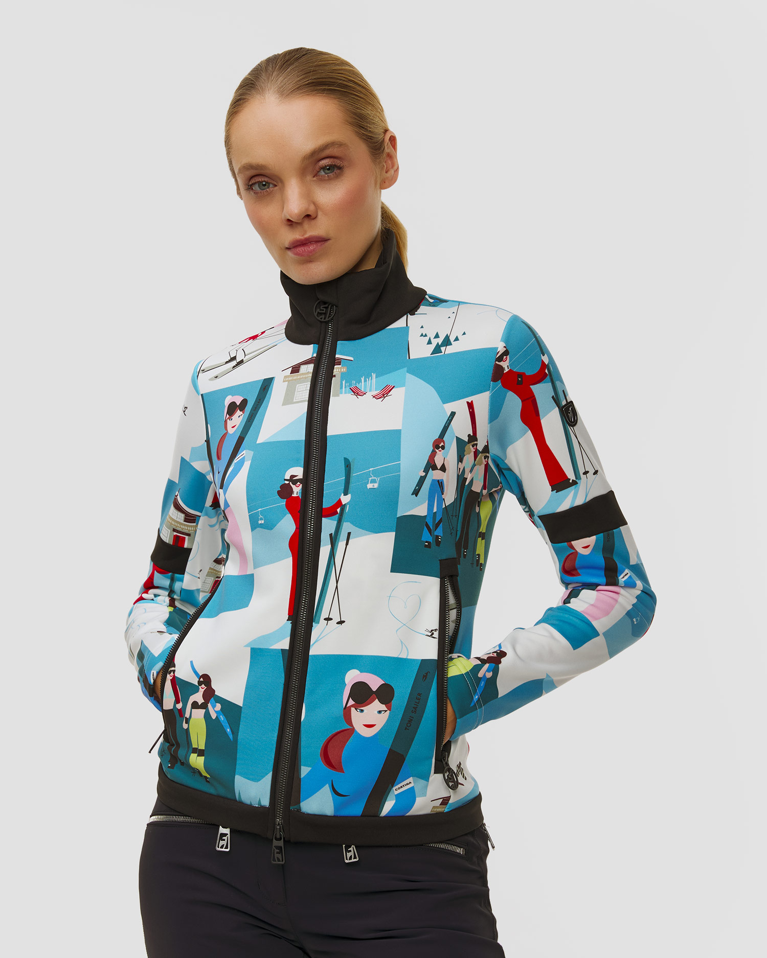 Dámska lyžiarska mikina Toni Sailer Larissa Print