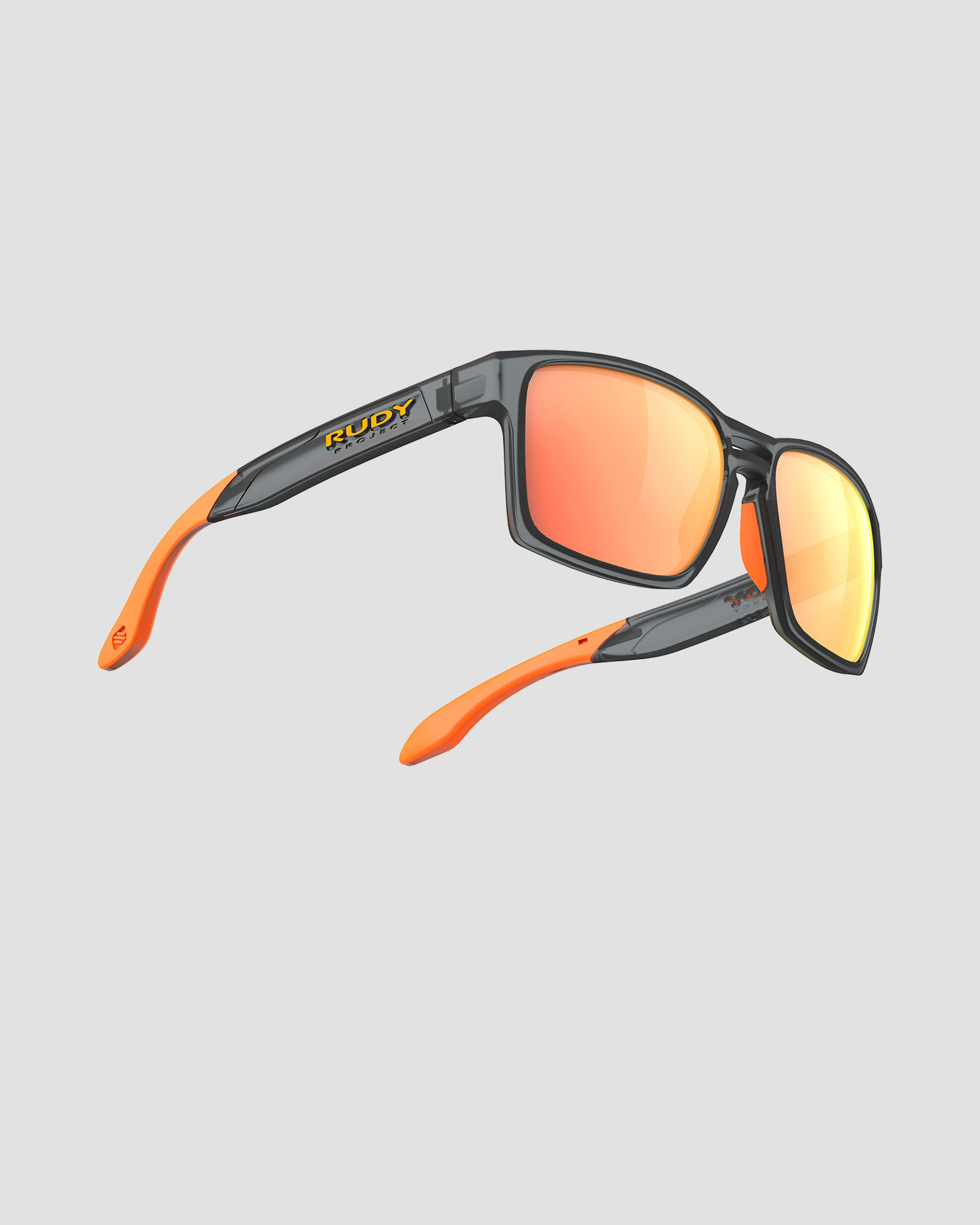 Lunettes de soleil grises et oranges Rudy Project Spinair 57 avec verres RP Optics Multilaser Orange