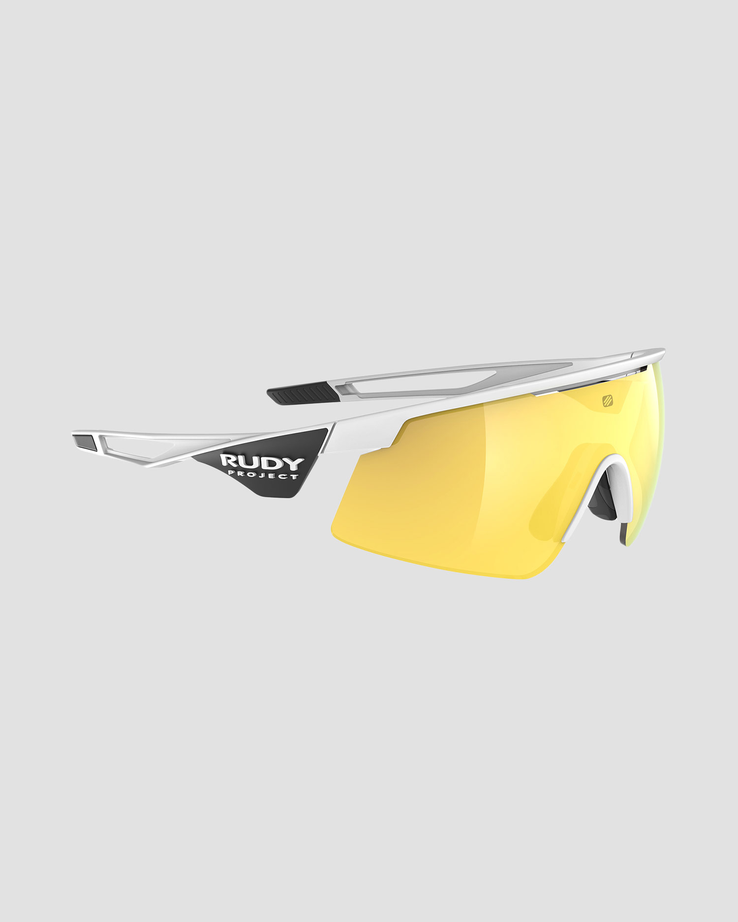 Ochelari de soare Rudy Project Turbolence Racing albi fără curea cu lentile RP Optics Multilaser Yellow, Culoare/Model: Biały