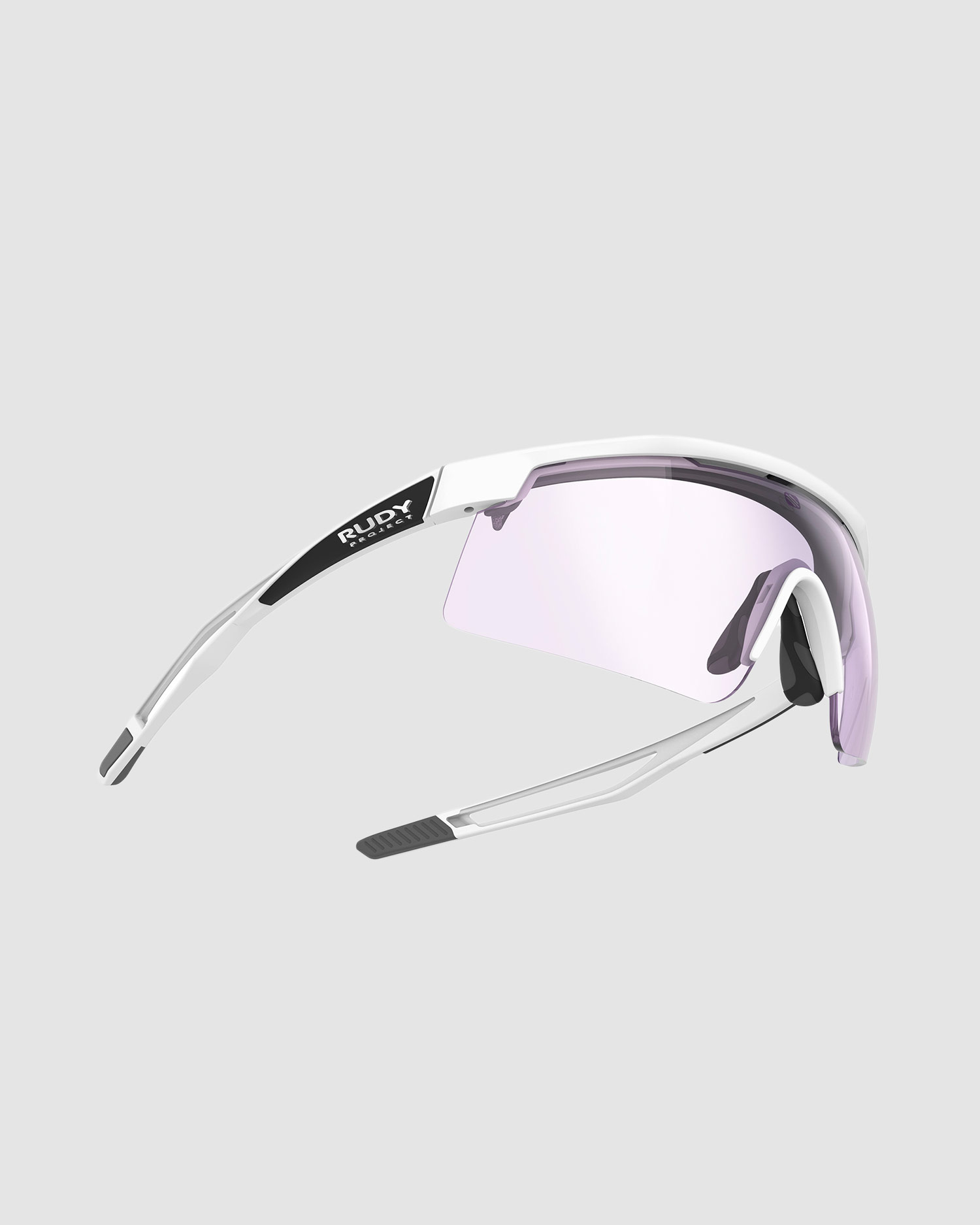 Fotochromatické okuliare Rudy Project Turbolence biele so šošovkami ImpactX® Photochromic 2 Laser Purple + doplnky