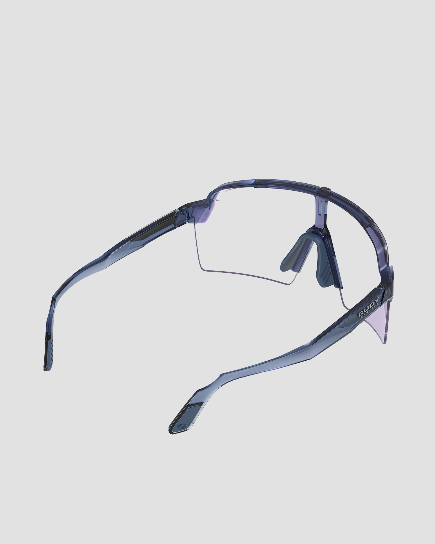Occhiali fotocromatici Rudy Project Spinshield Pro blu scuro con lenti ImpactX™ Photochromic 2 Laser Purple