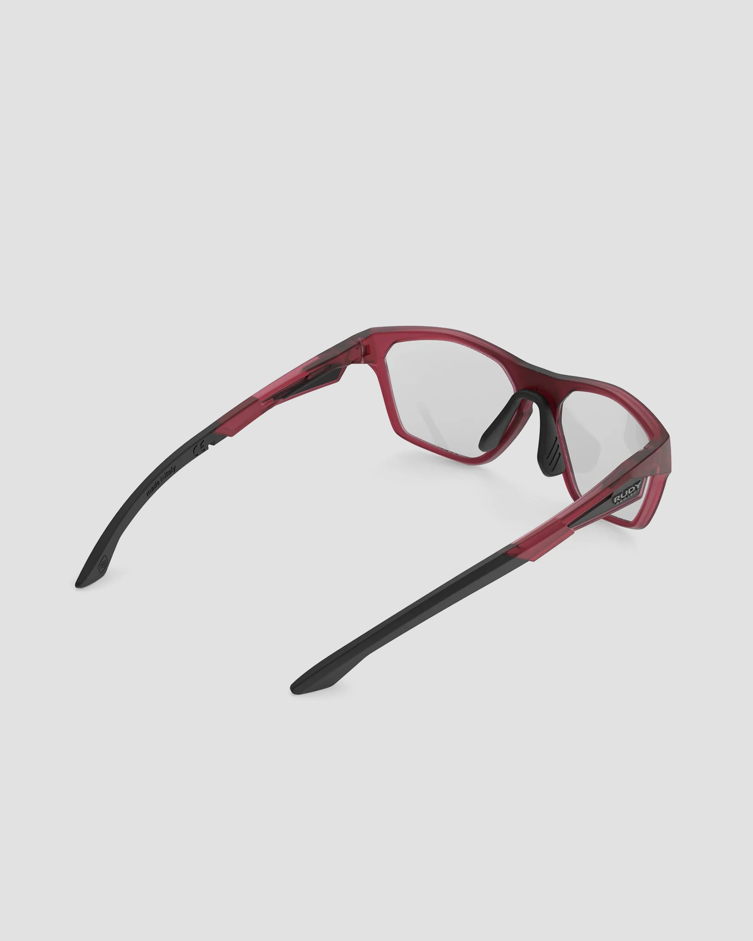 Red glasses Rudy Project No Code Slim with a red Demo lens