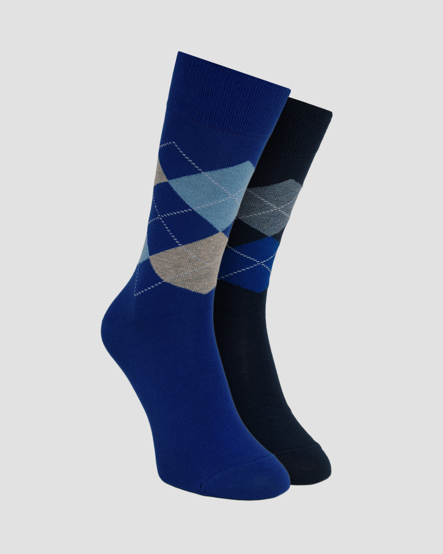 Men's socks 2 pairs in Burlington Basic Gift Box, Color/Pattern: Multikolor,Niebieski,Granatowy
