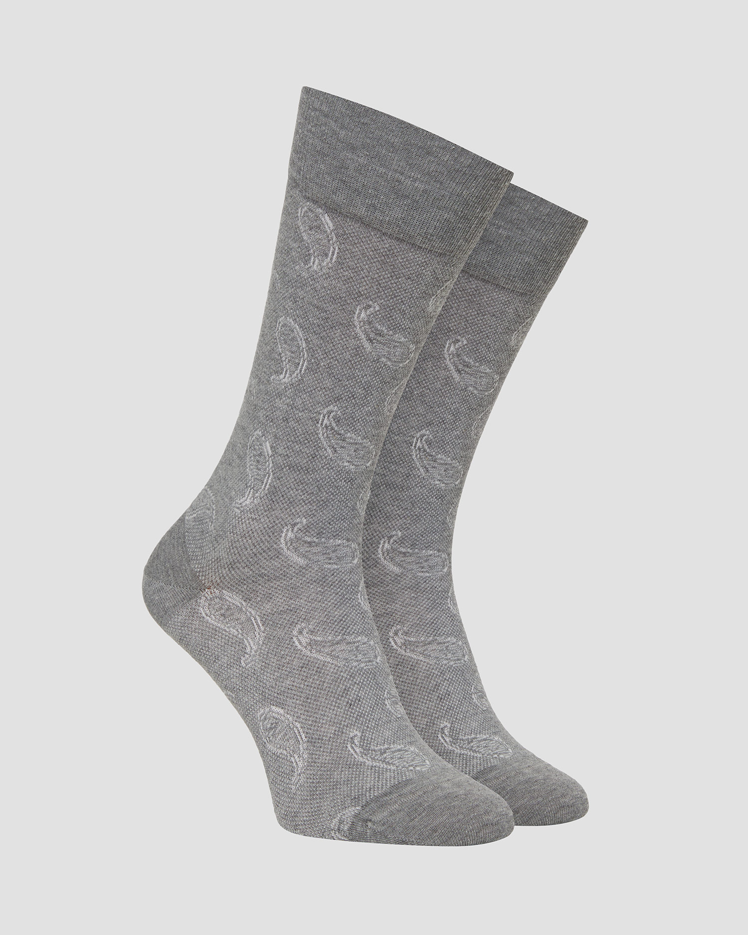 Men's socks Burlington Paisley, Color/Pattern: Print,Szary