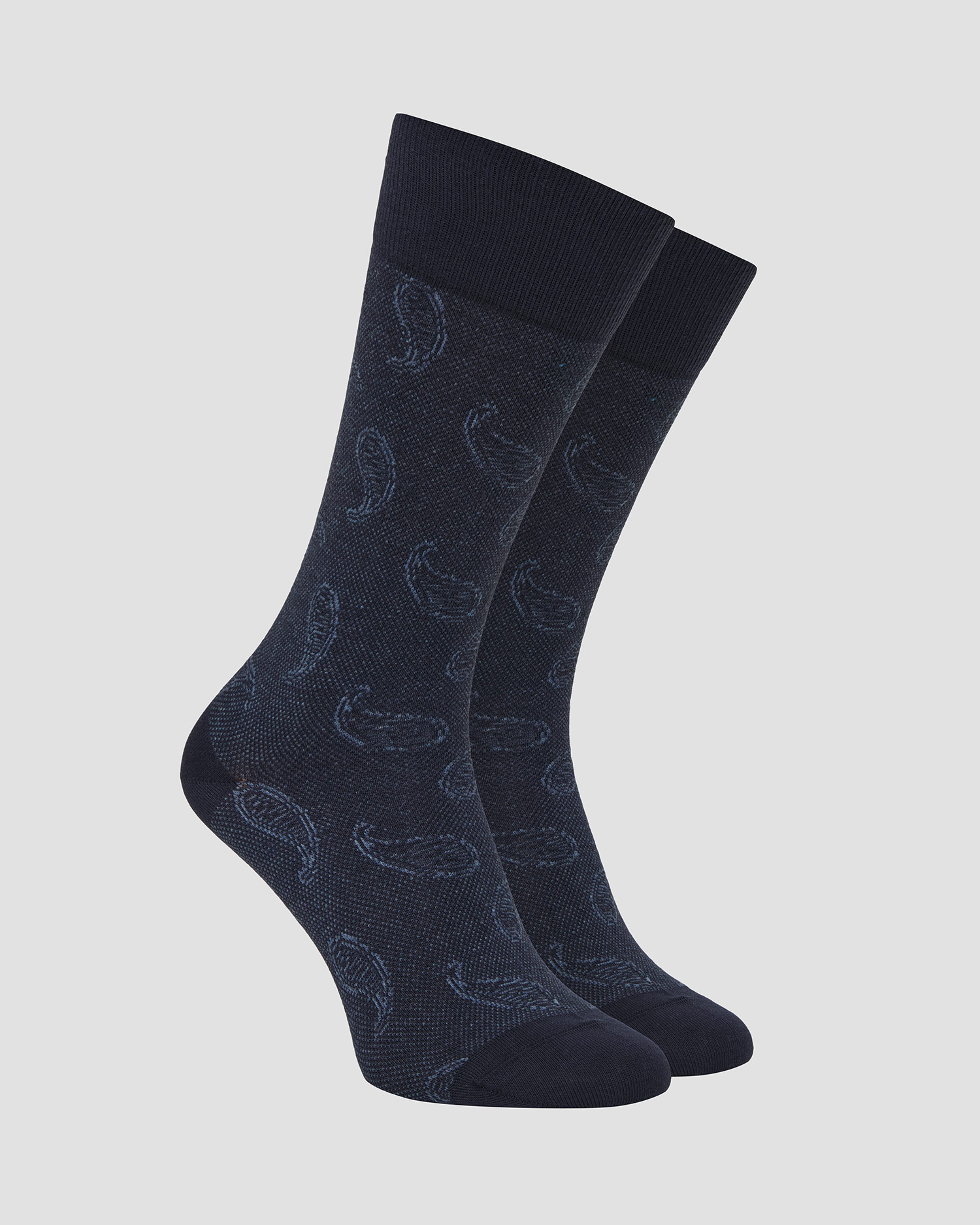Men's socks Burlington Paisley, Color/Pattern: Print,Granatowy