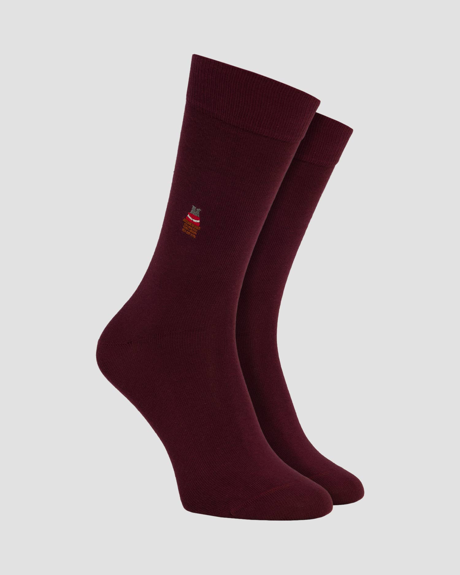 Șosete pentu bărbați Burlington Brit Style burgundă, Culoare/Model: Brązowy,Czerwony