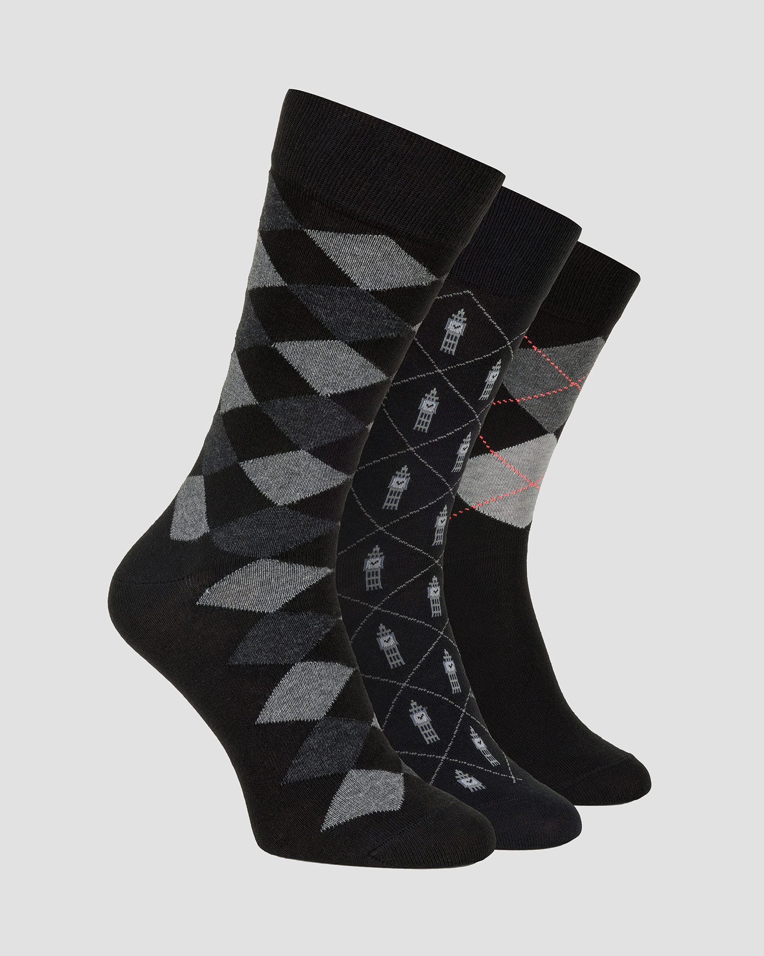 Calzini da uomo Burlington British Box Giftbox 3-Pack