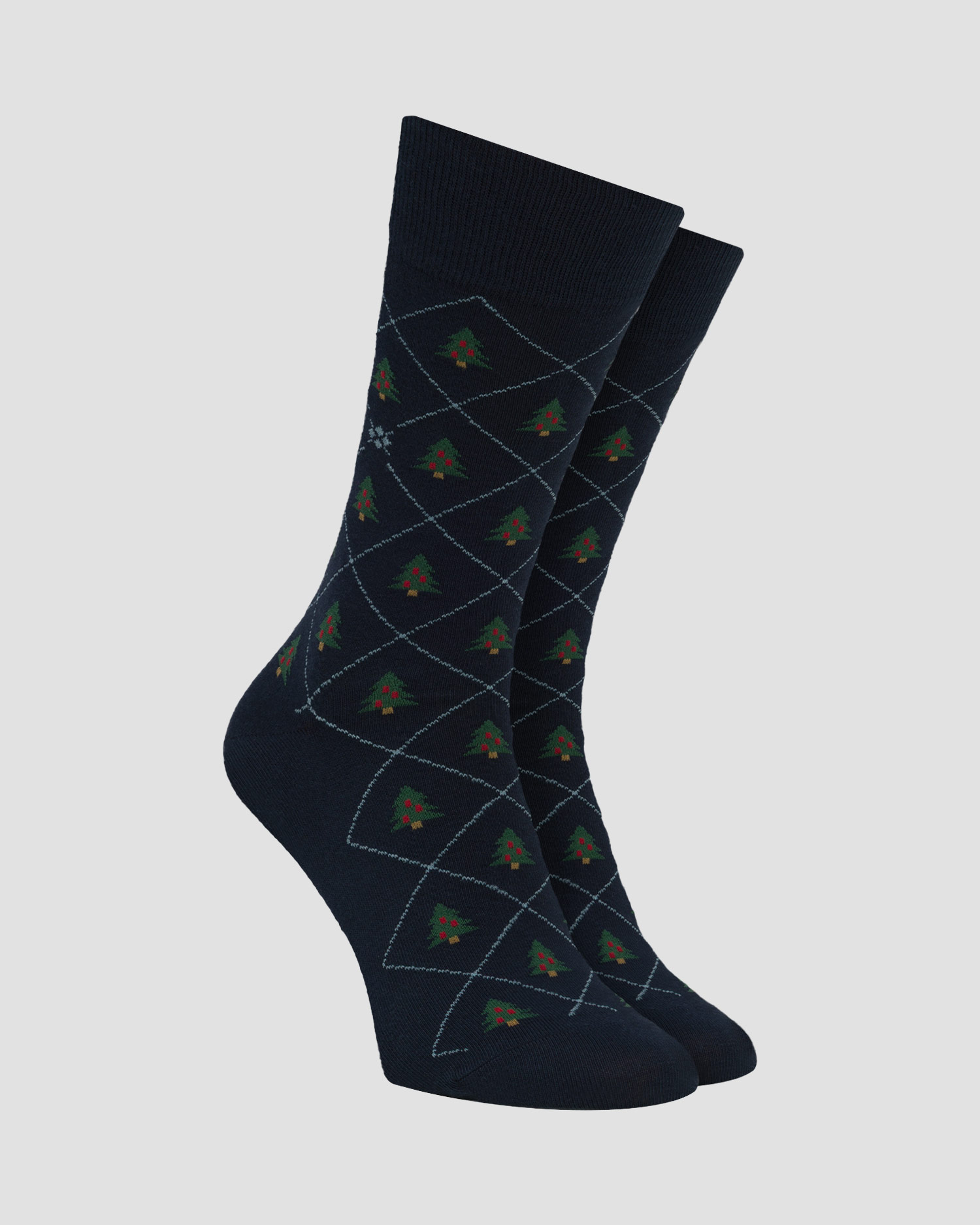 Men's socks Burlington Christmas Tree navy blue
