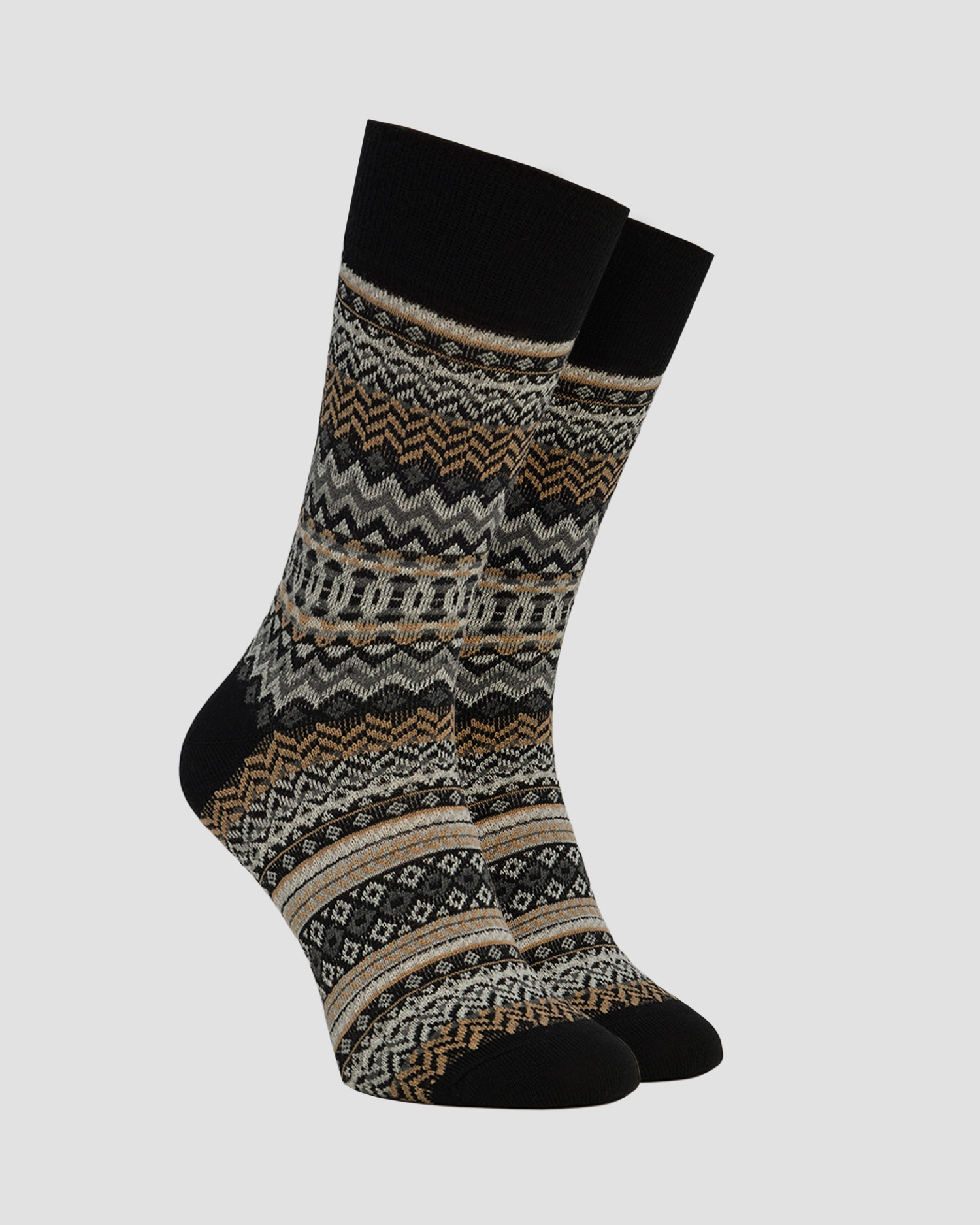 Calzini in lana da uomo Burlington Fair Isle, Colore/Disegno: Multikolor,Print