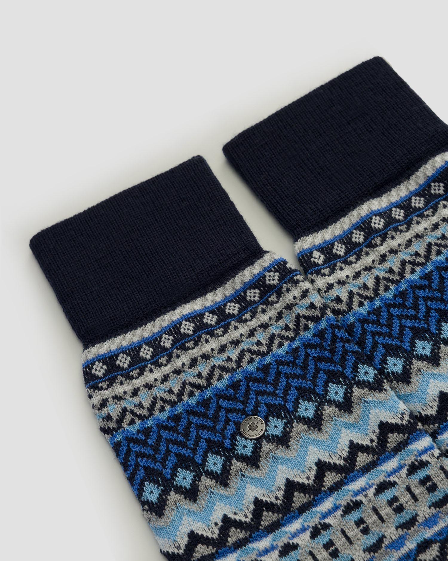 Calzini in lana da uomo Burlington Fair Isle