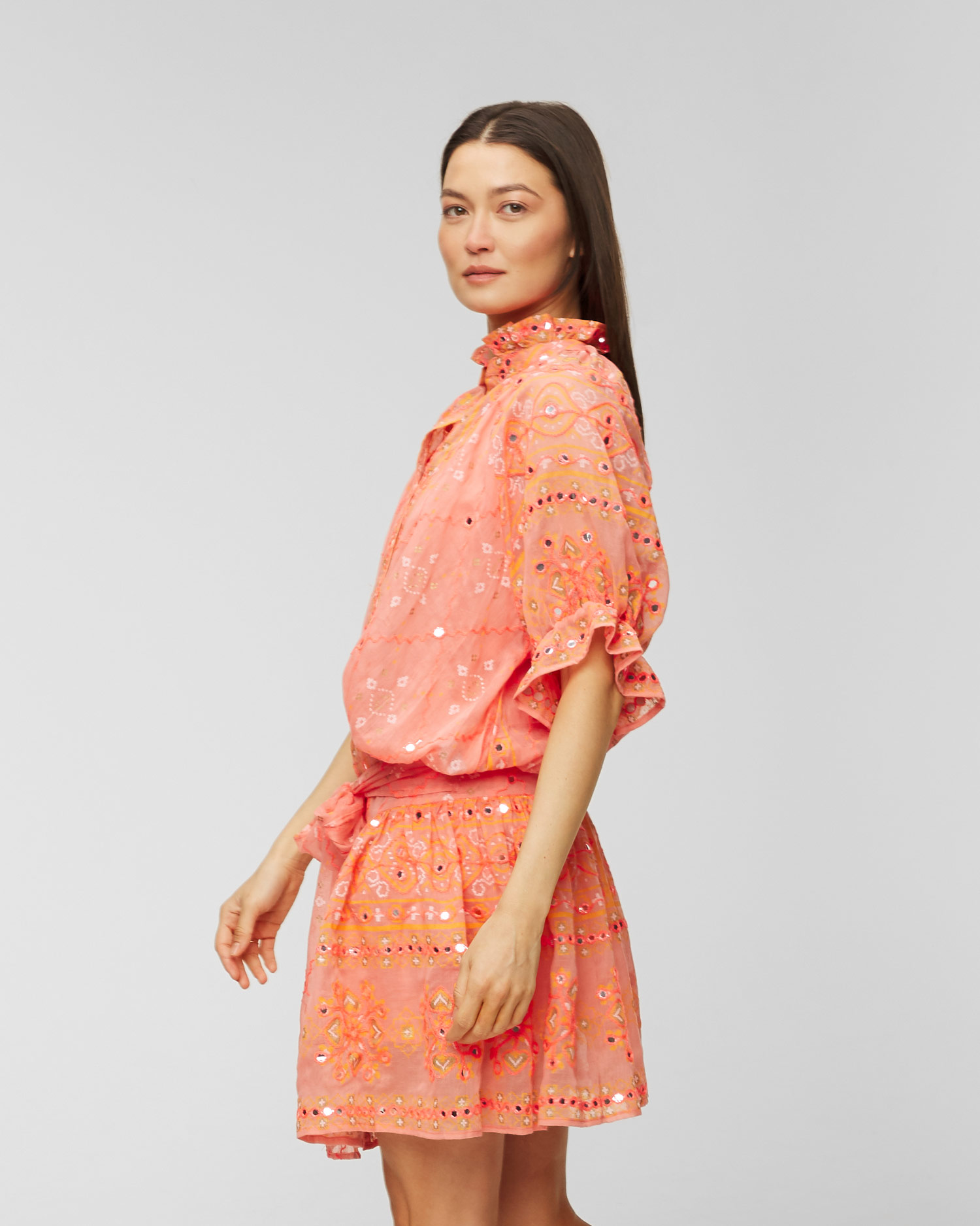 Robe Juliet Dunn Mosaic Blouson Dress