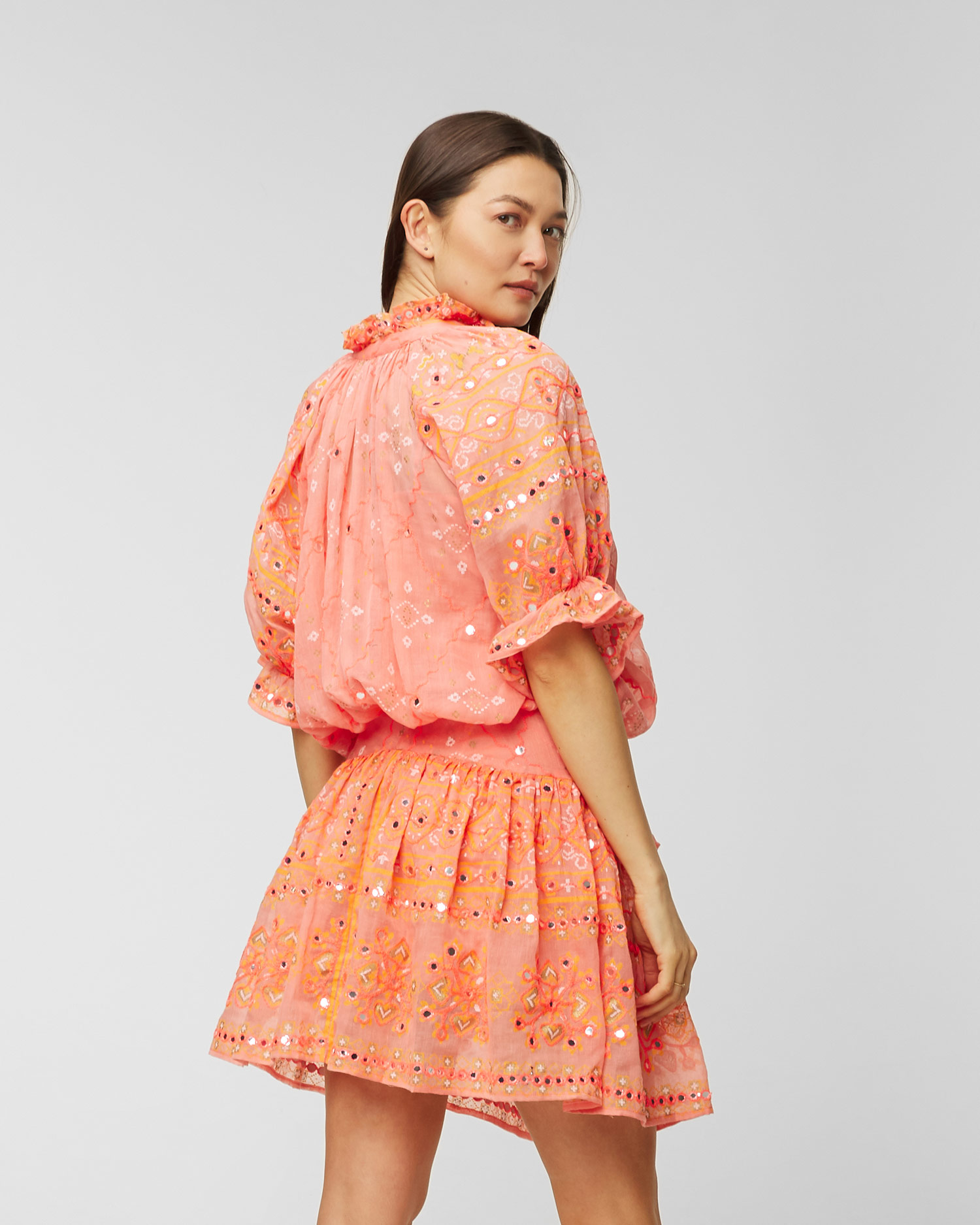 Robe Juliet Dunn Mosaic Blouson Dress