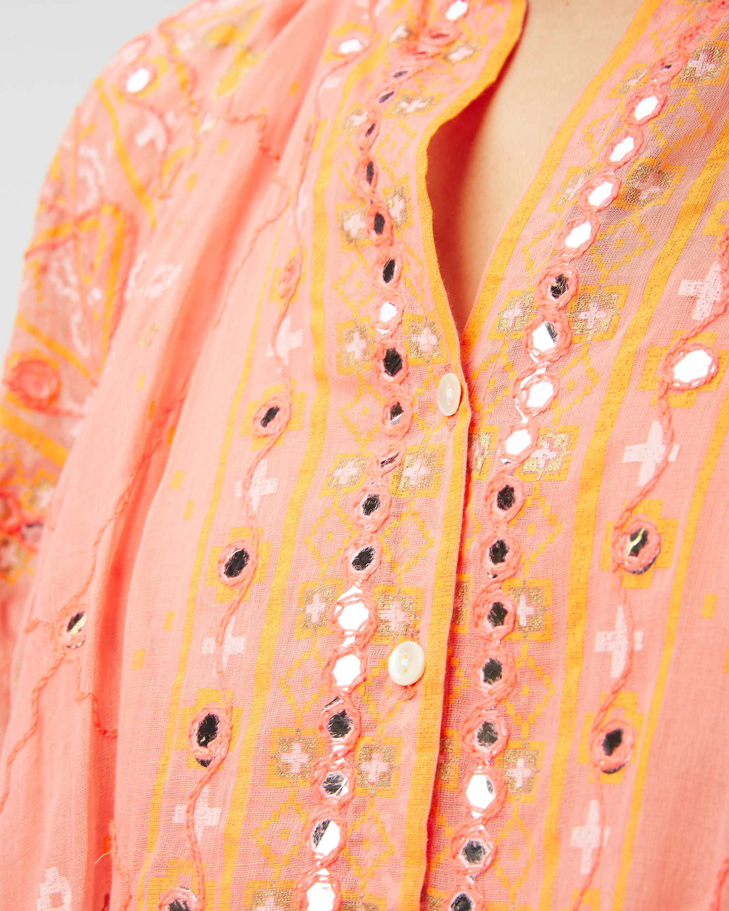 Robe Juliet Dunn Mosaic Blouson Dress