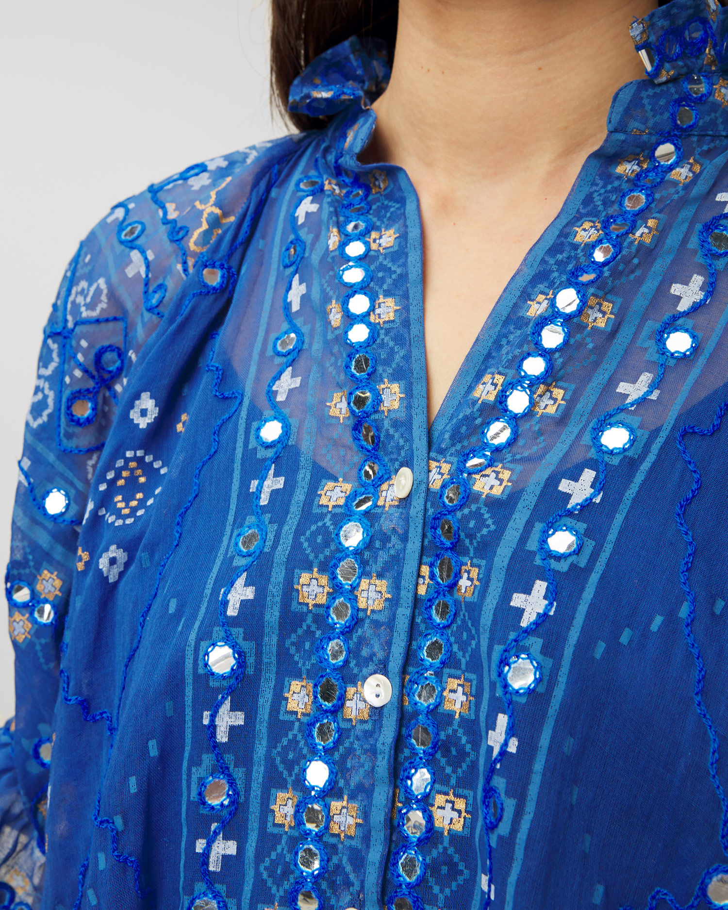 Robe Juliet Dunn Mosaic Blouson Dress