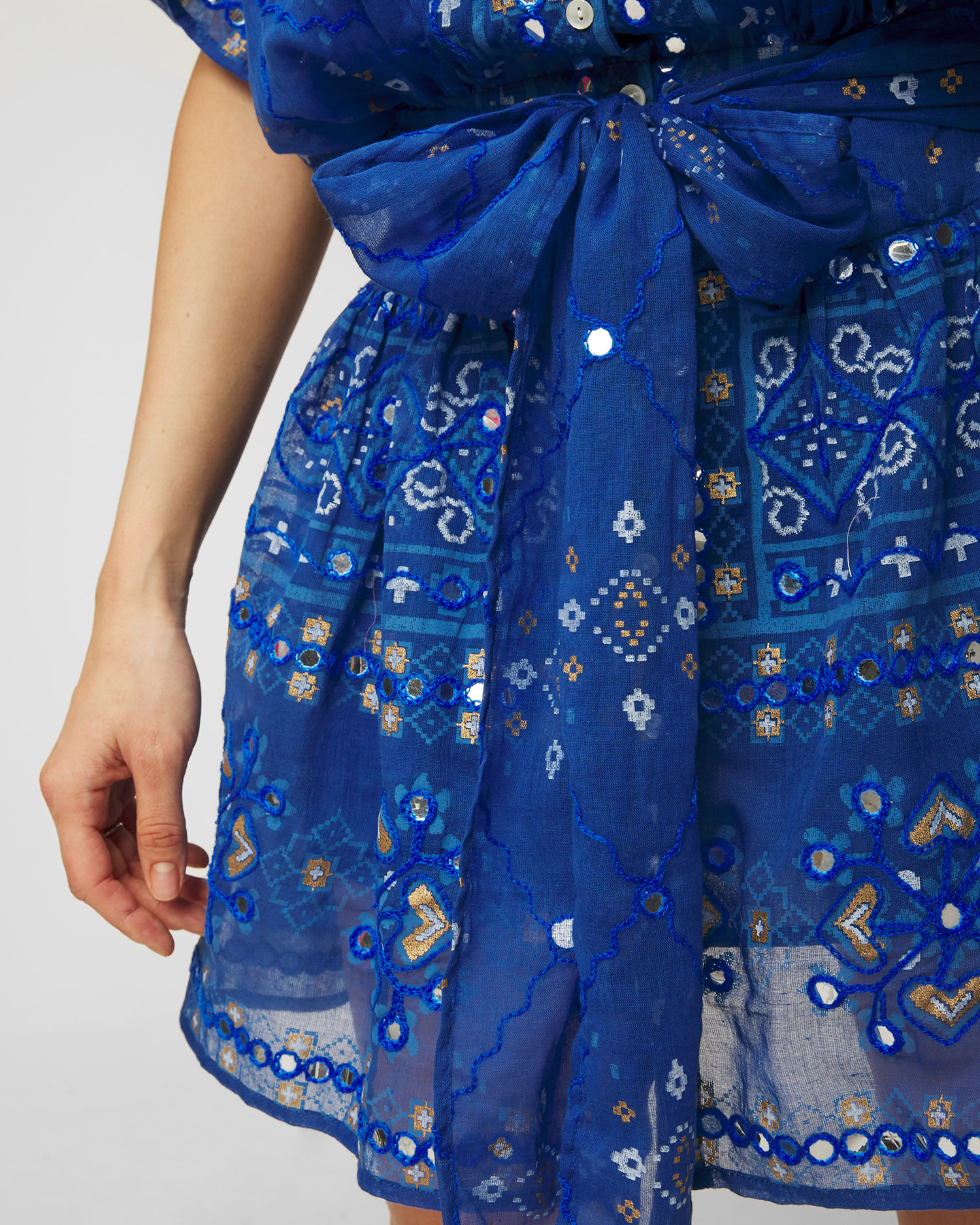 Robe Juliet Dunn Mosaic Blouson Dress