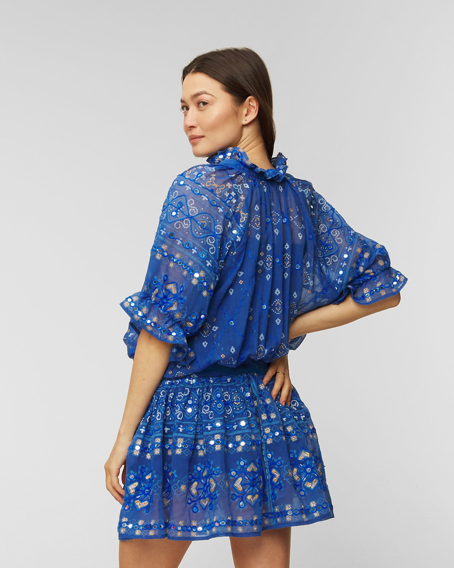 Robe Juliet Dunn Mosaic Blouson Dress