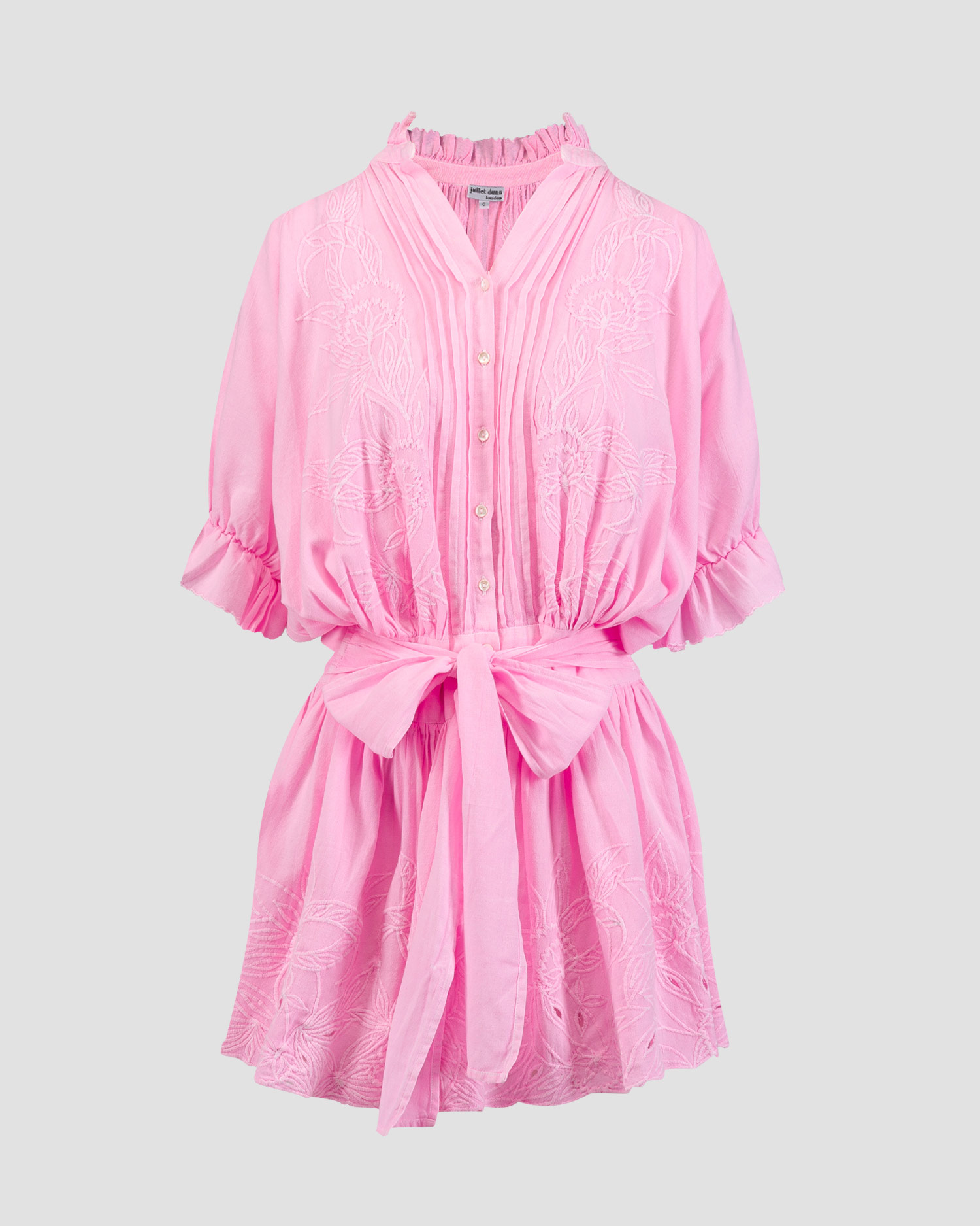 Robe brodée rose pour femmes Juliet Dunn