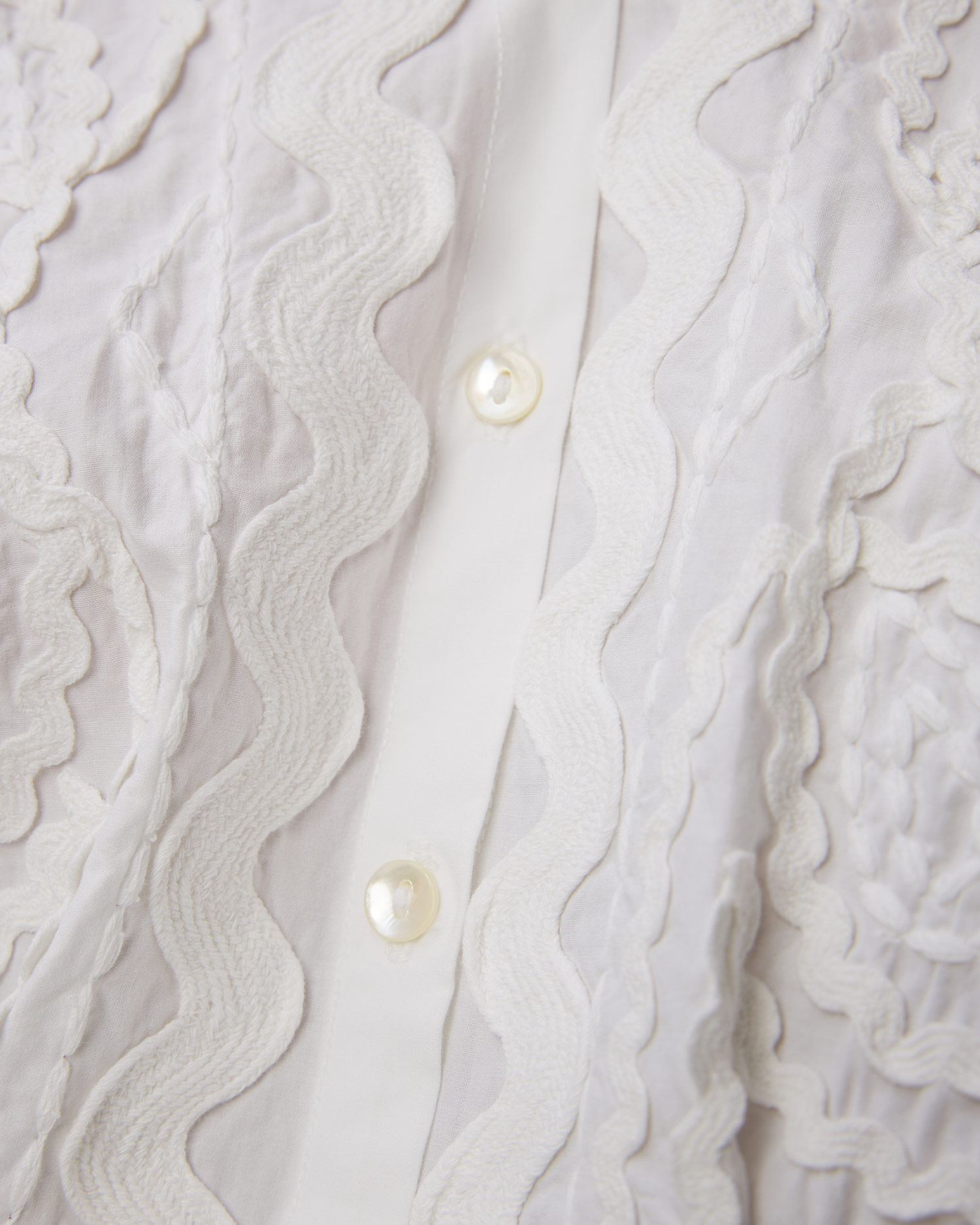 Robe d'été avec broderie pour femmes Juliet Dunn Poplin Blouson in Fuchsia with Ric Rac Embroidery