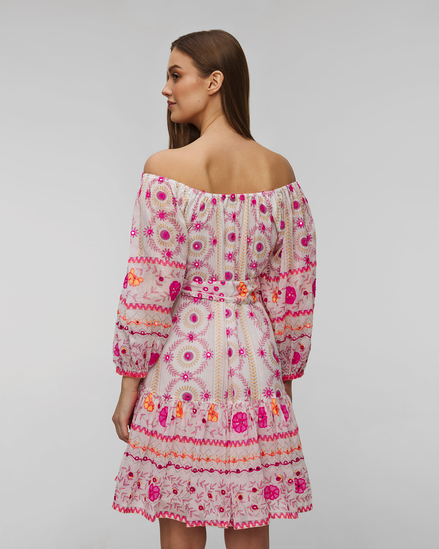 Robe d'été avec broderie pour femmes Juliet Dunn Boho