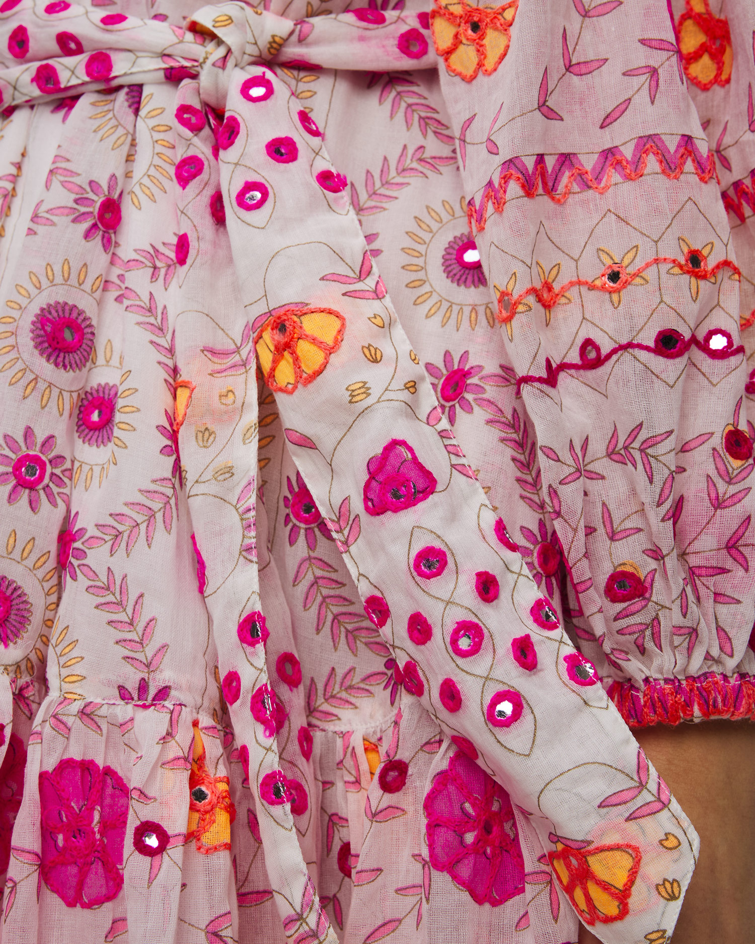 Abito estivo da donna Juliet Dunn Boho con ricamo