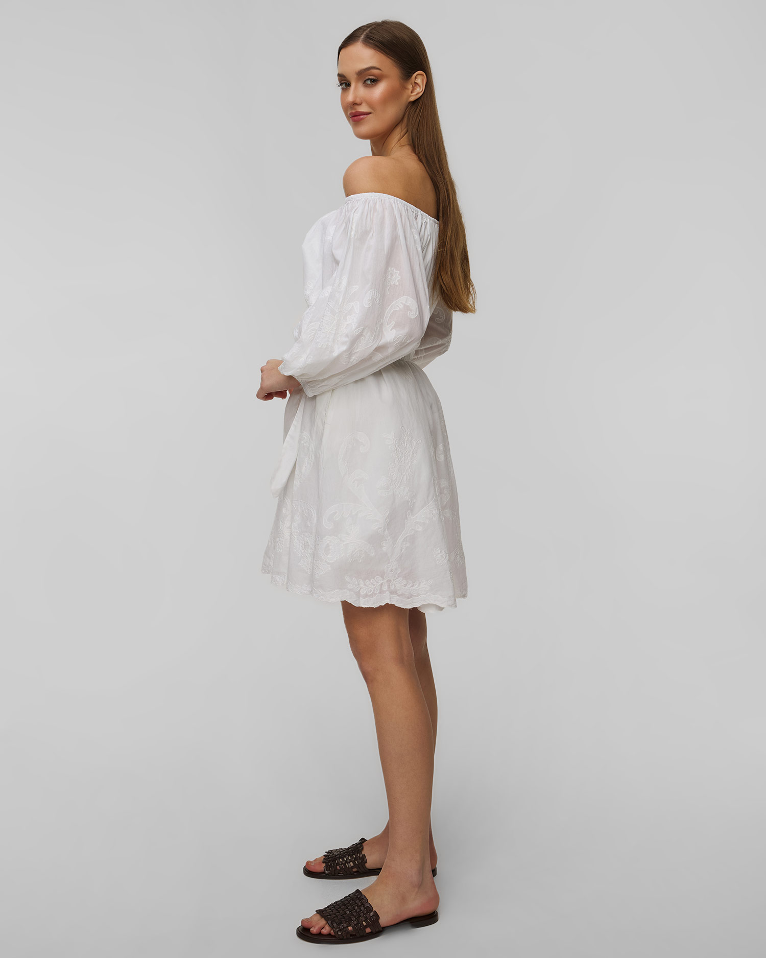 Robe d'été blanche Juliet Dunn Boho