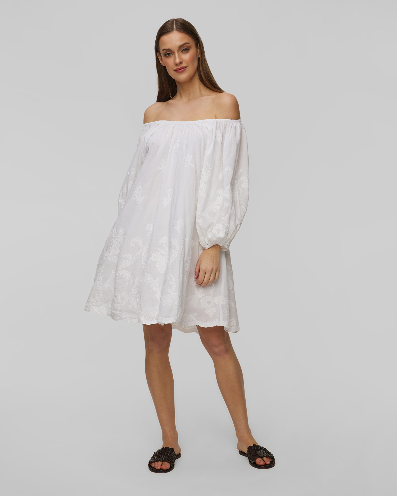 Robe d'été blanche Juliet Dunn Boho