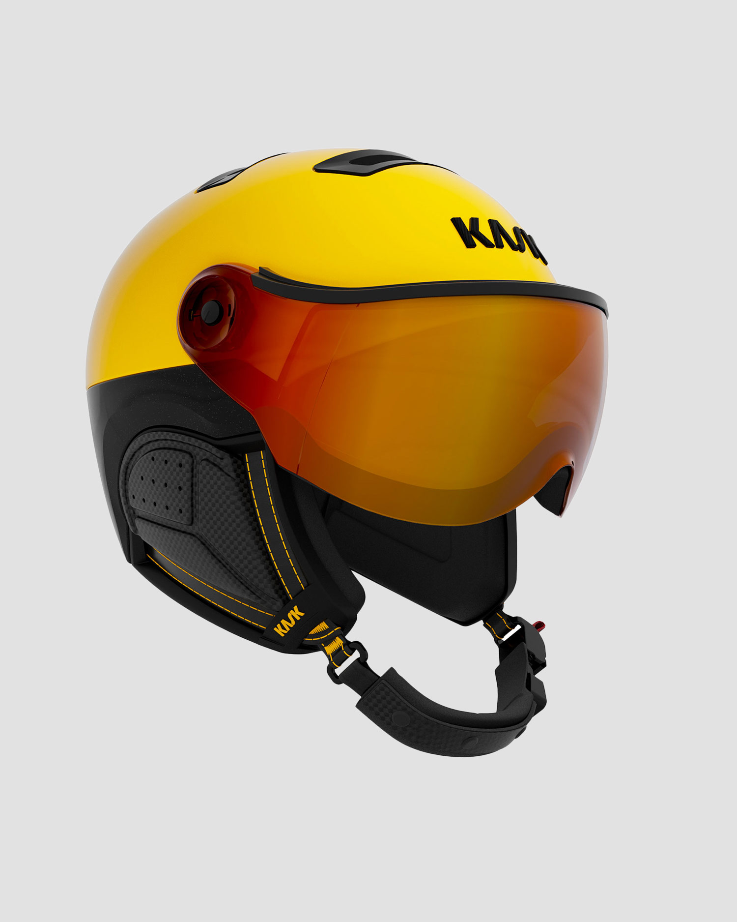Ski helmet KASK Montecarlo Visor, Color/Pattern: Żółty,Czarny